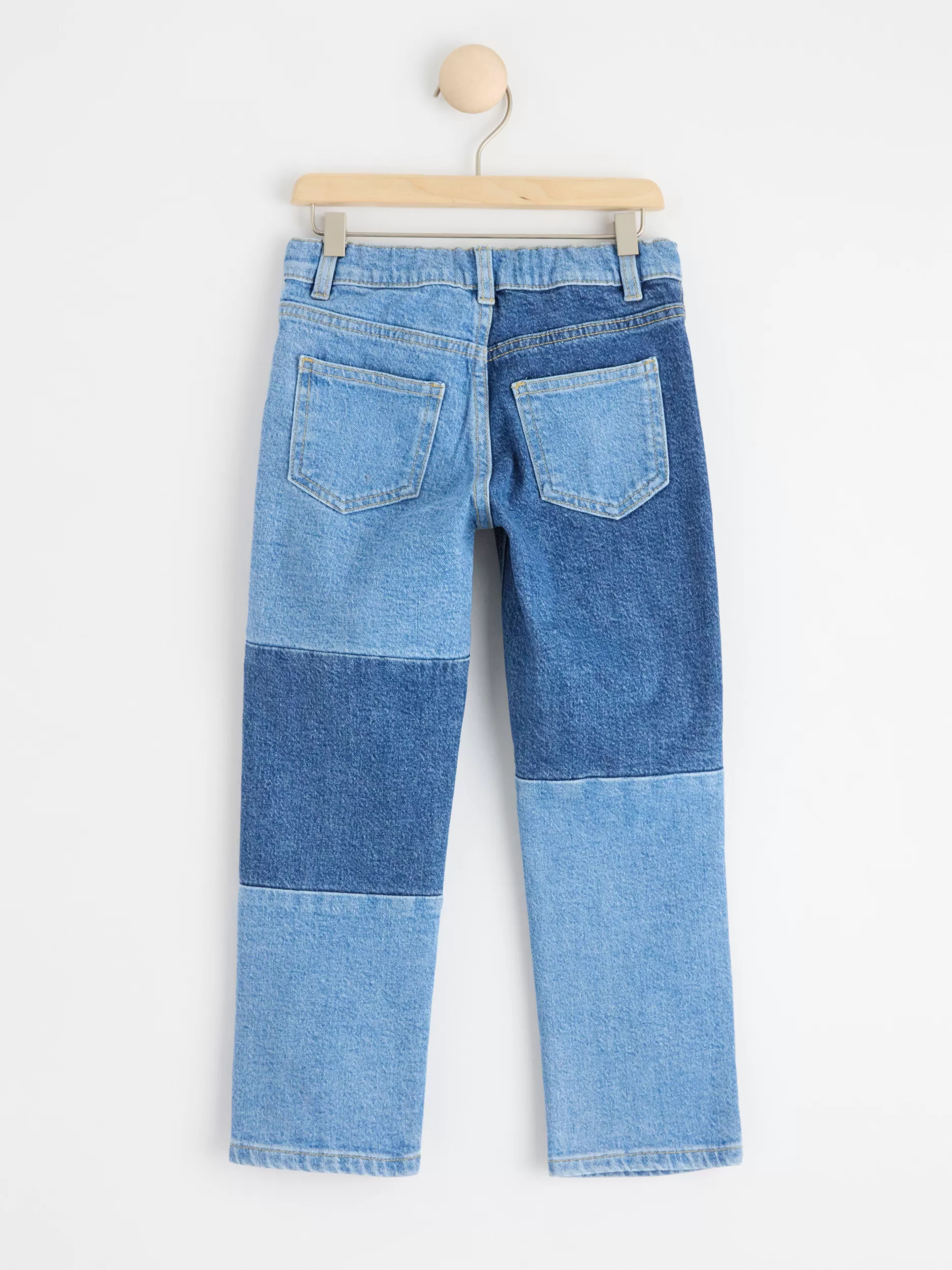 Lindex Jeans<Stina Rette Jeans Med Normalt Liv Og Lappeteppe-Design Denim