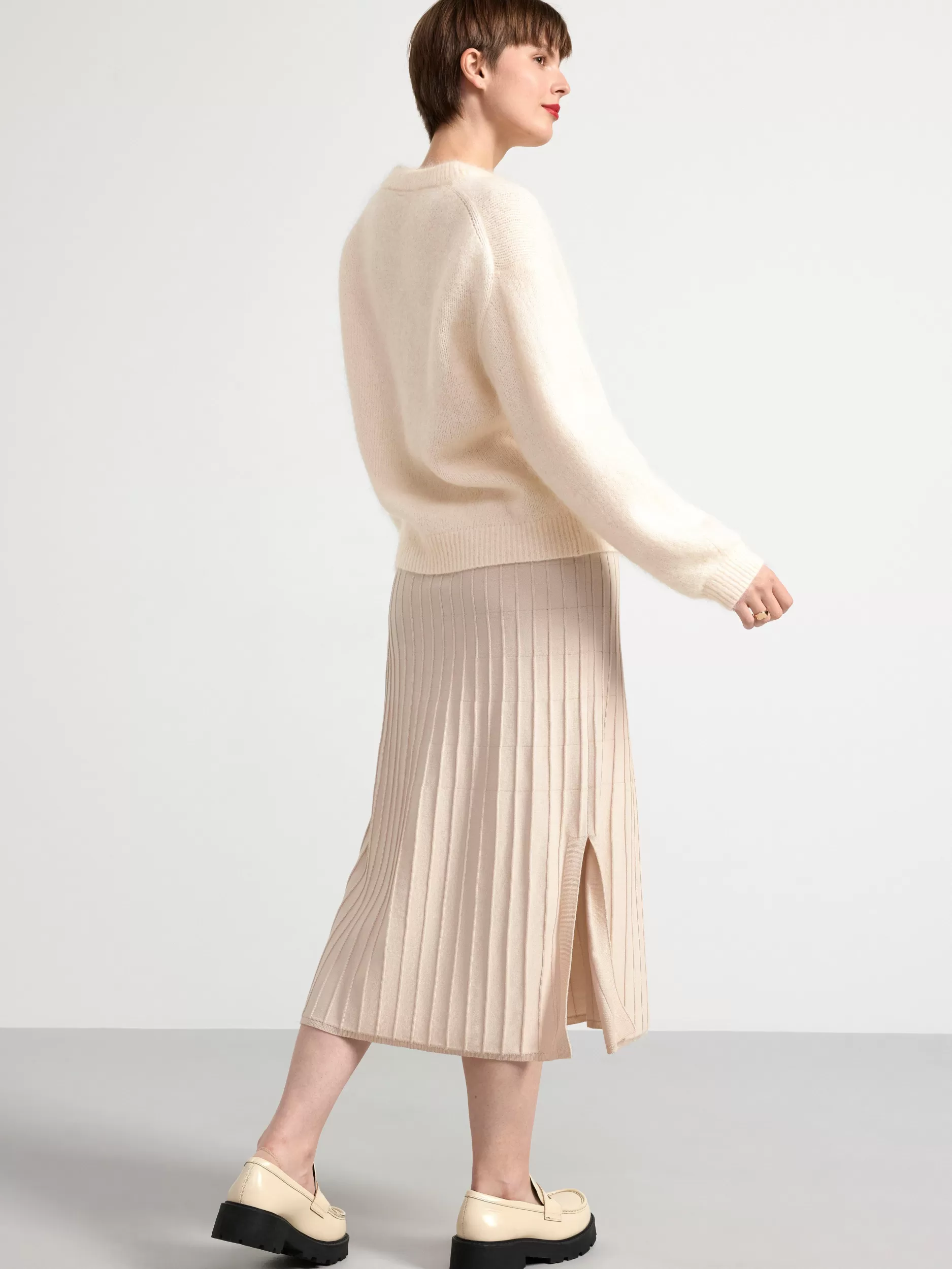 Lindex Gensere & Cardiganer<Strikkegenser I Mohairblanding Off White