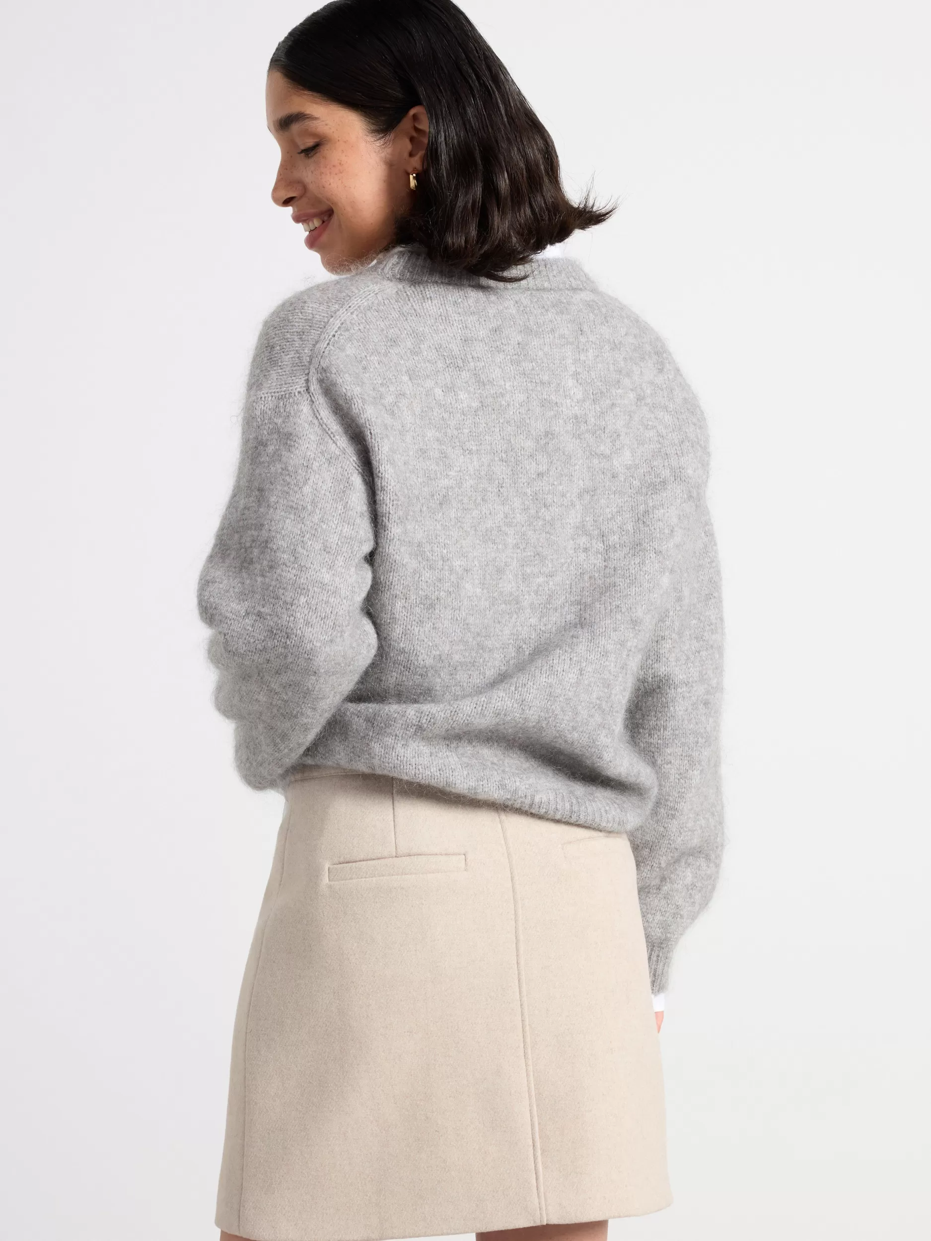 Lindex Gensere & Cardiganer<Strikkegenser I Mohairblanding Grey Melange