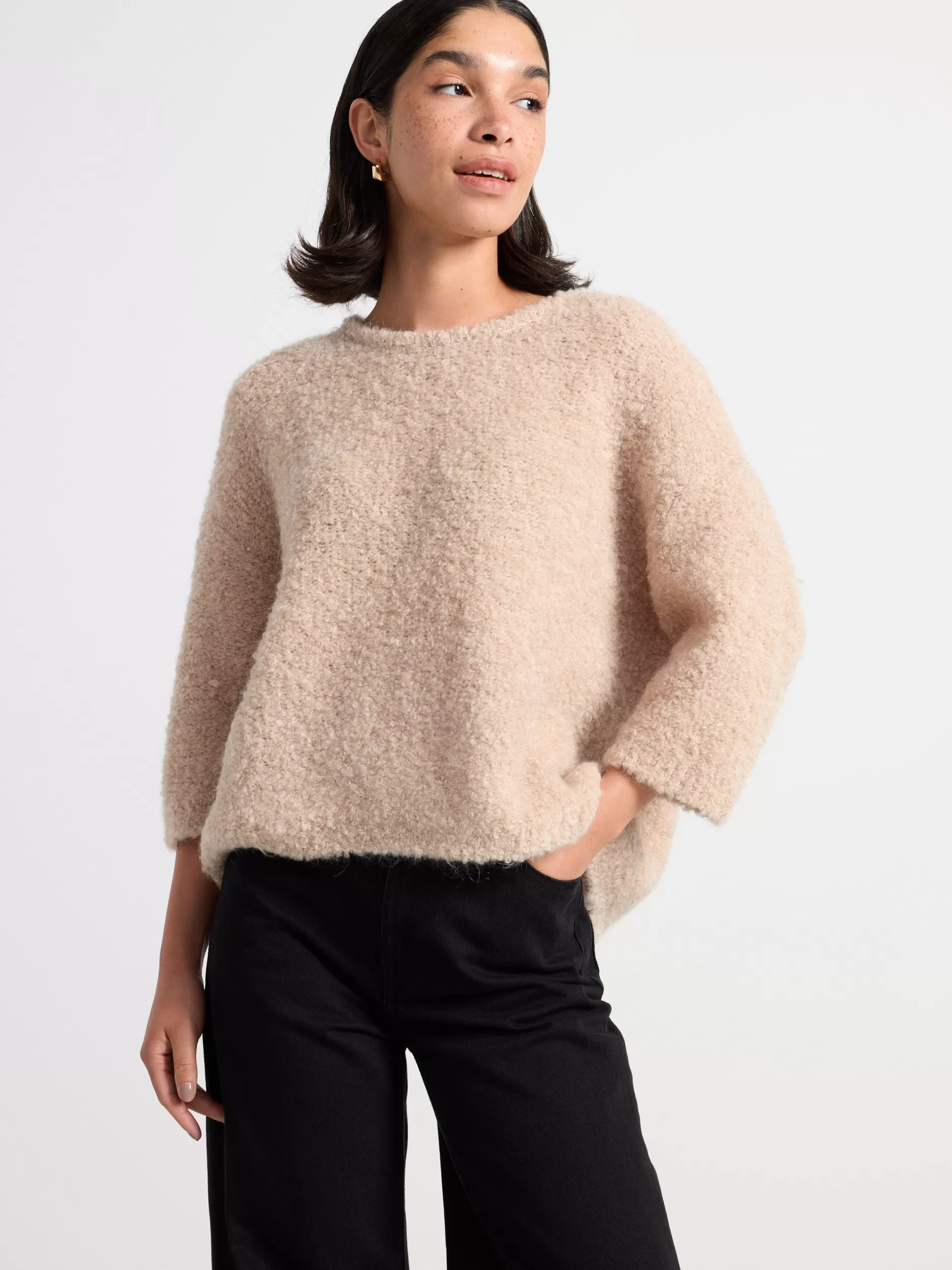 Lindex Gensere & Cardiganer<Strikkegenser I Ullblanding Beige
