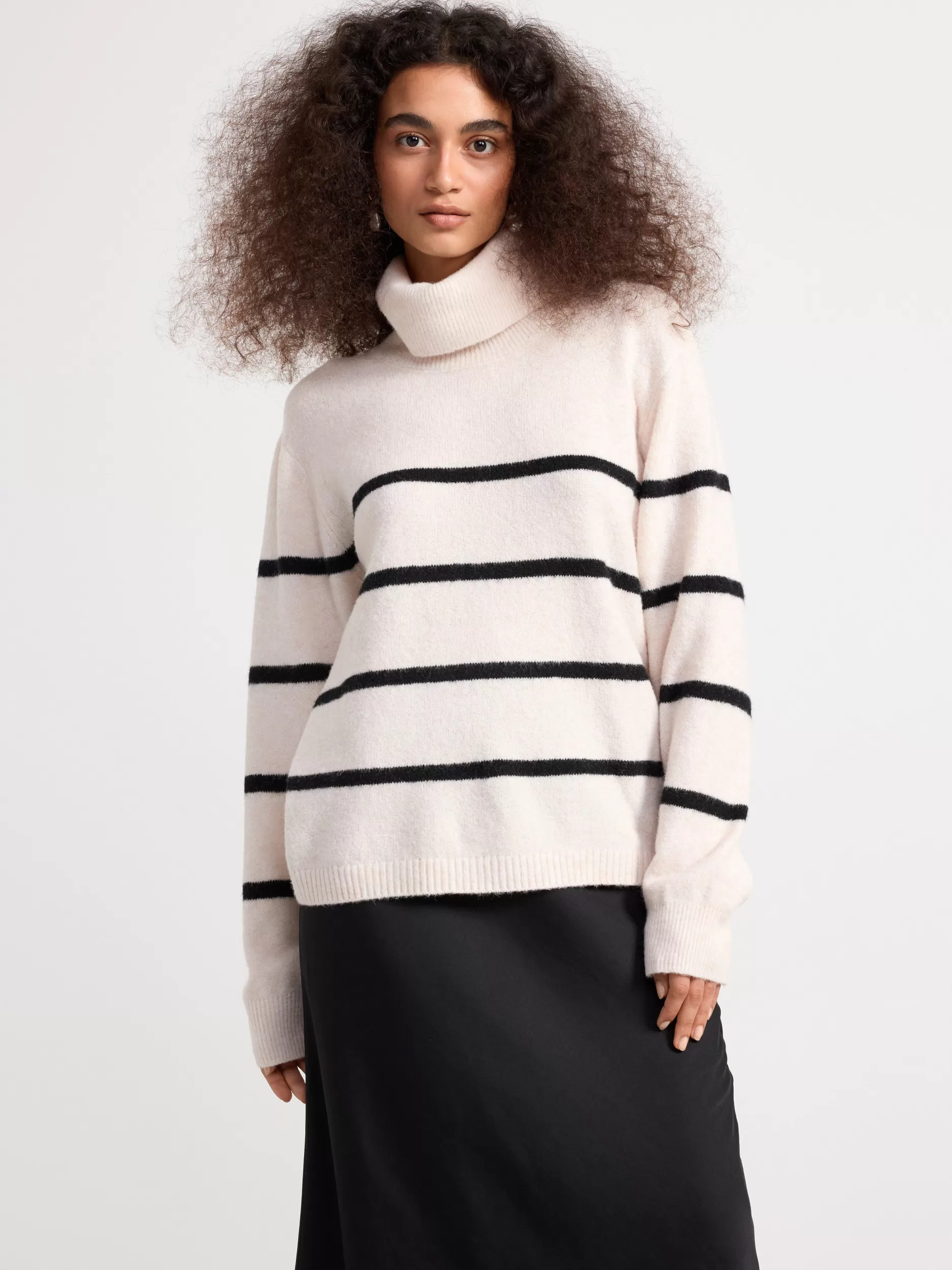 Lindex Gensere & Cardiganer<Strikkegenser Med Striper Beige