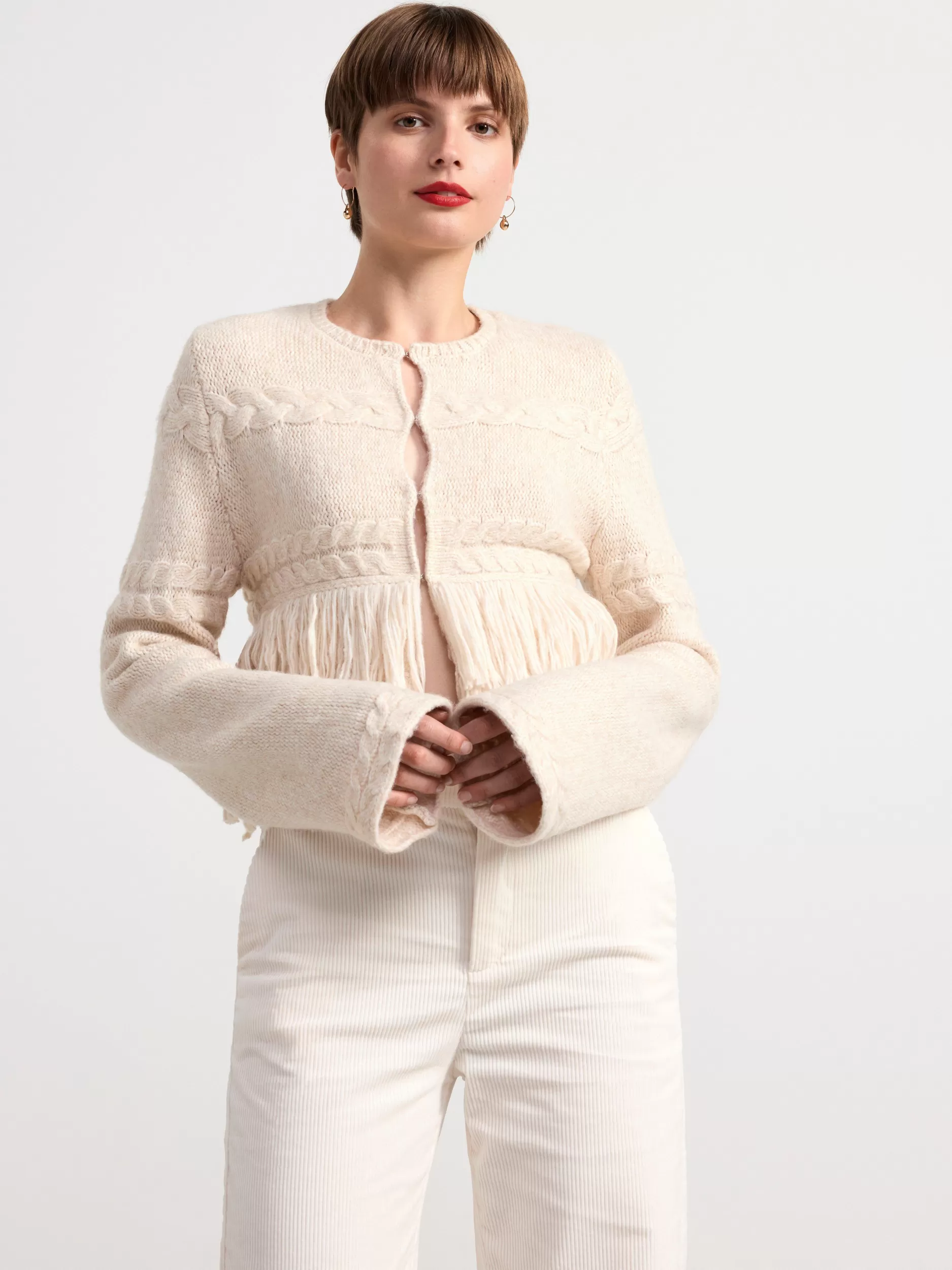 Lindex Gensere & Cardiganer<Strikket Cardigan Light Beige