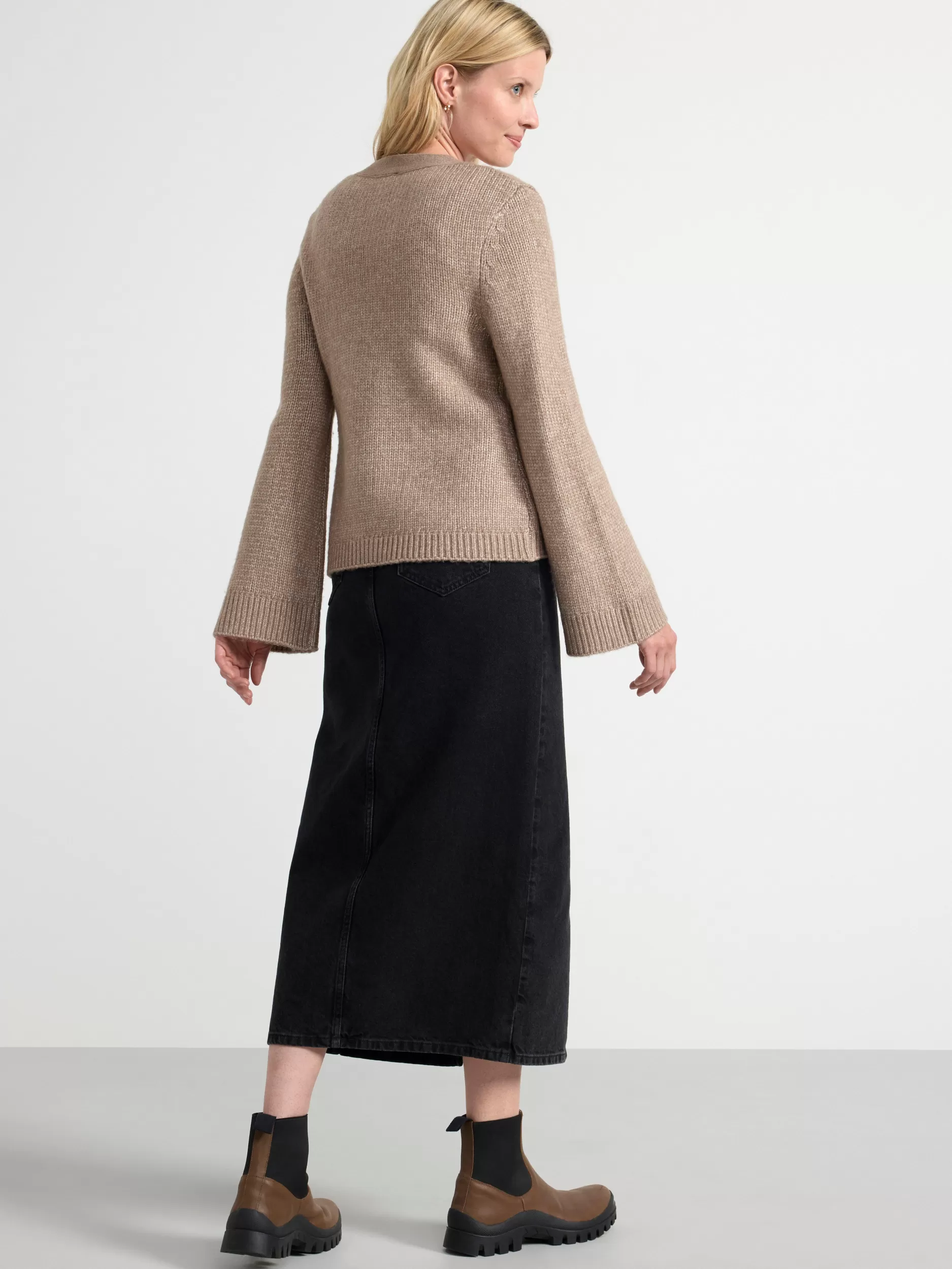 Lindex Gensere & Cardiganer<Strikket Cardigan Light Dusty Brown