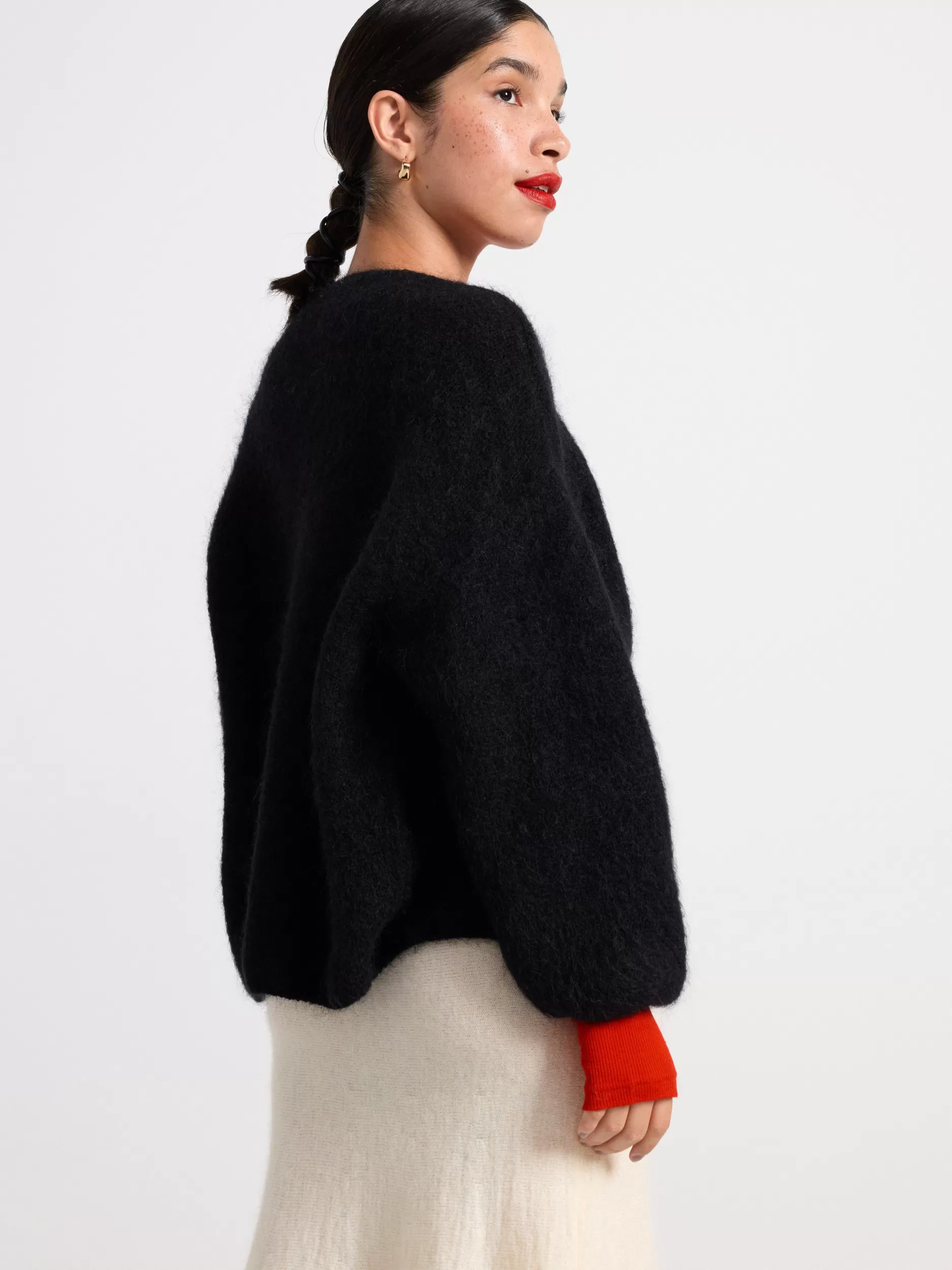 Lindex Gensere & Cardiganer<Strikket Cardigan I Mohairblanding Black