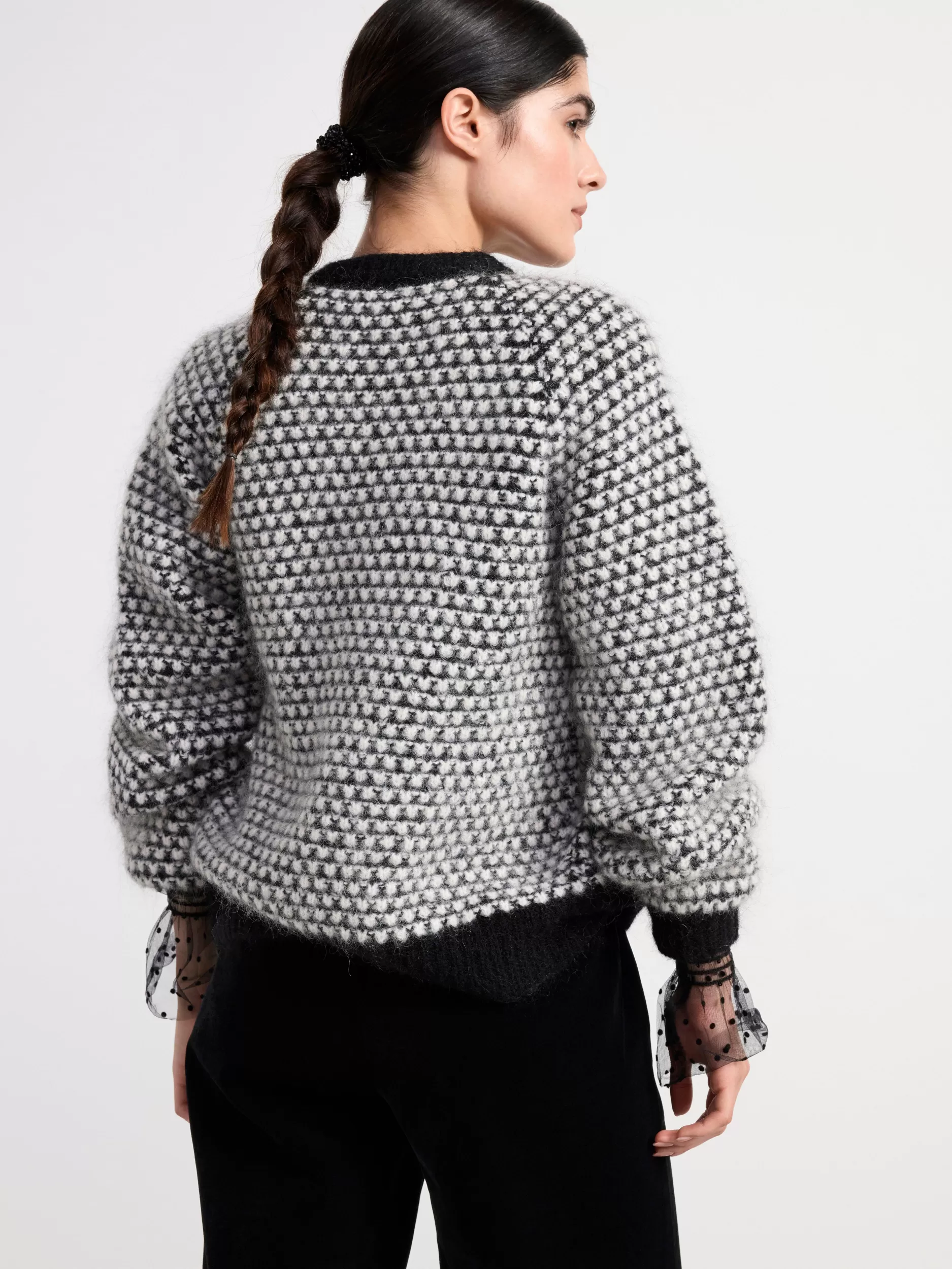 Lindex Gensere & Cardiganer<Strikket Cardigan I Mohairblanding Black