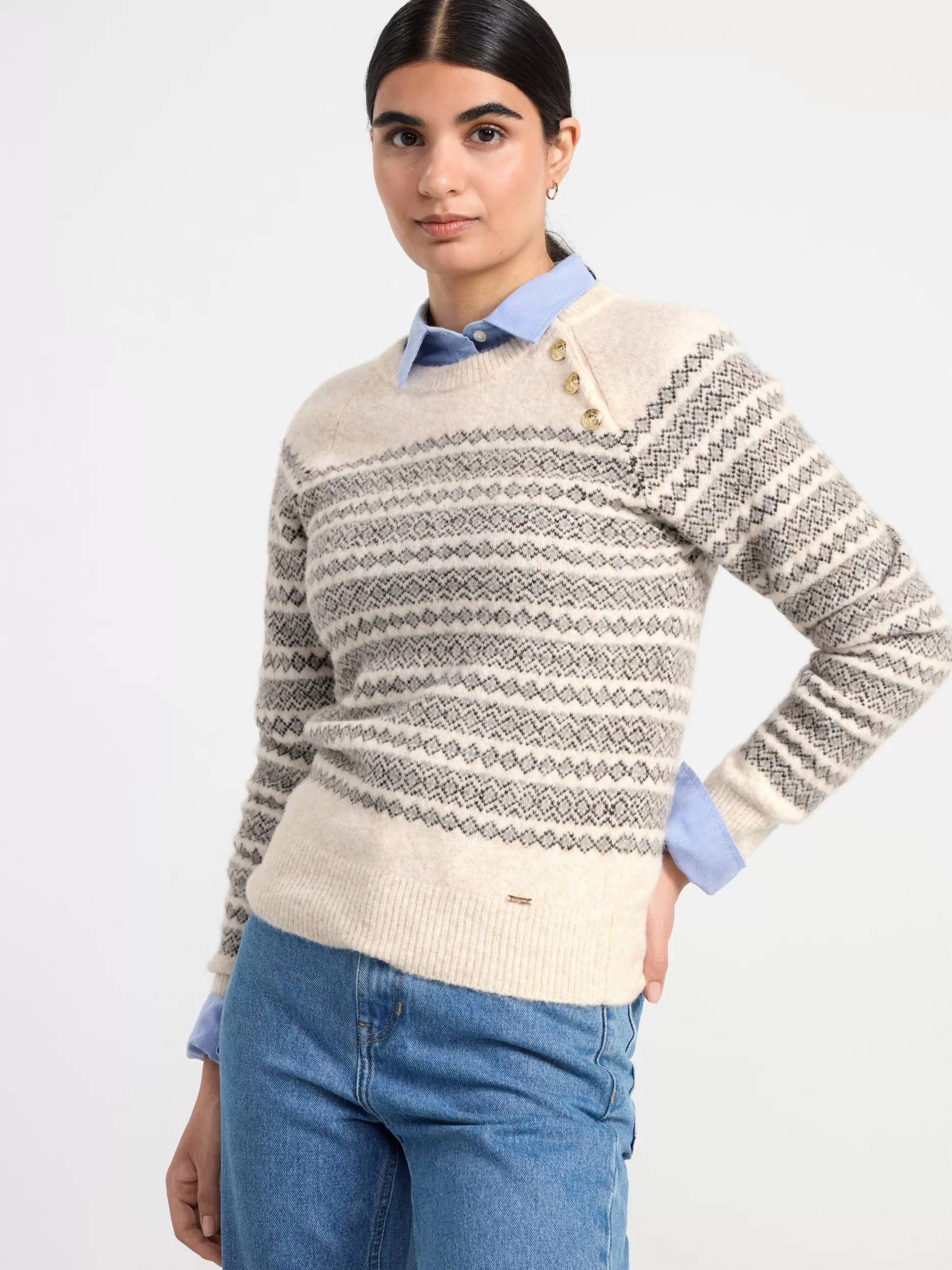 Lindex Gensere & Cardiganer<Strikket Fair Isle-Genser Light Beige