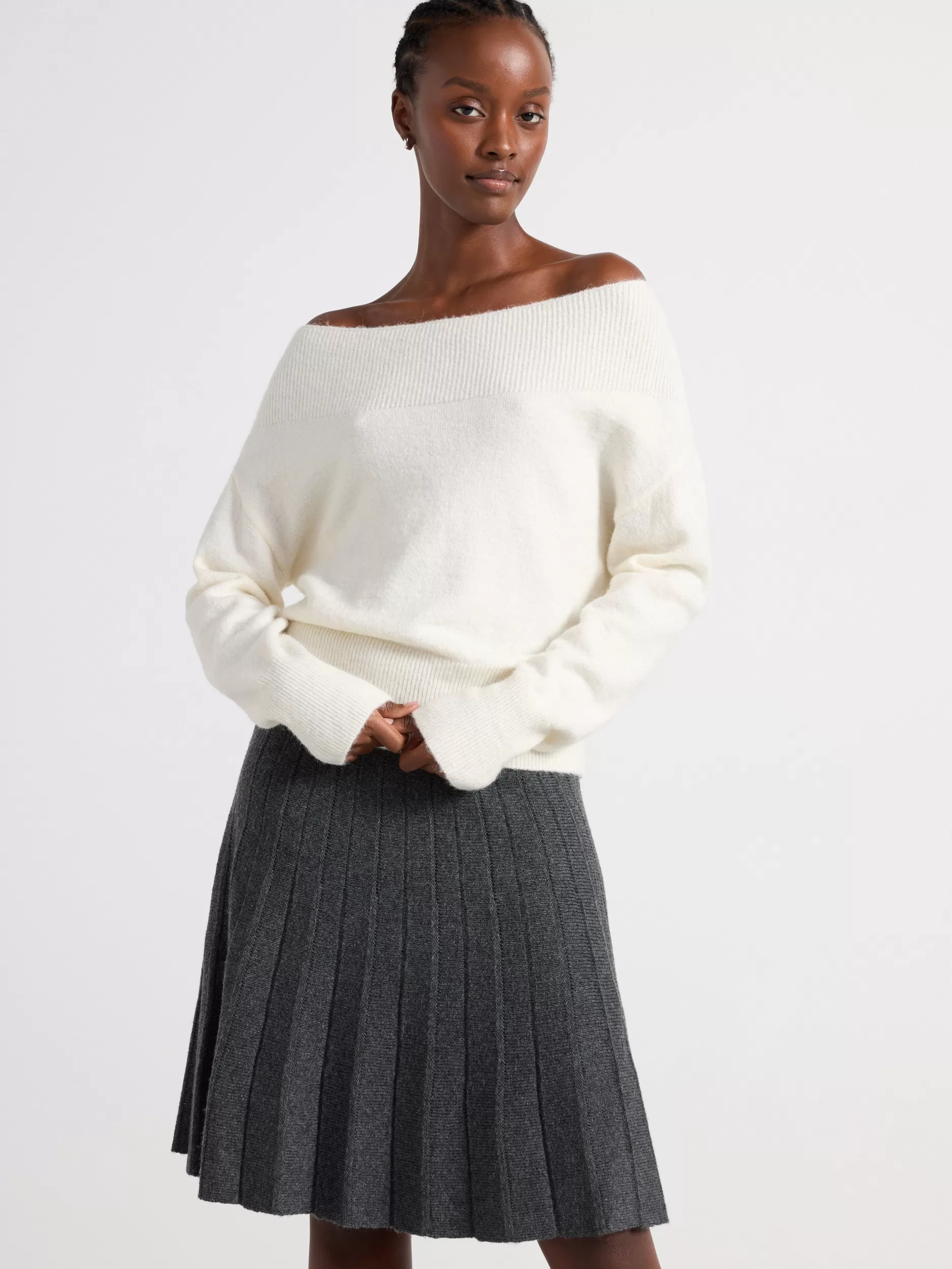 Lindex Gensere & Cardiganer<Strikket Genser Light Dusty White