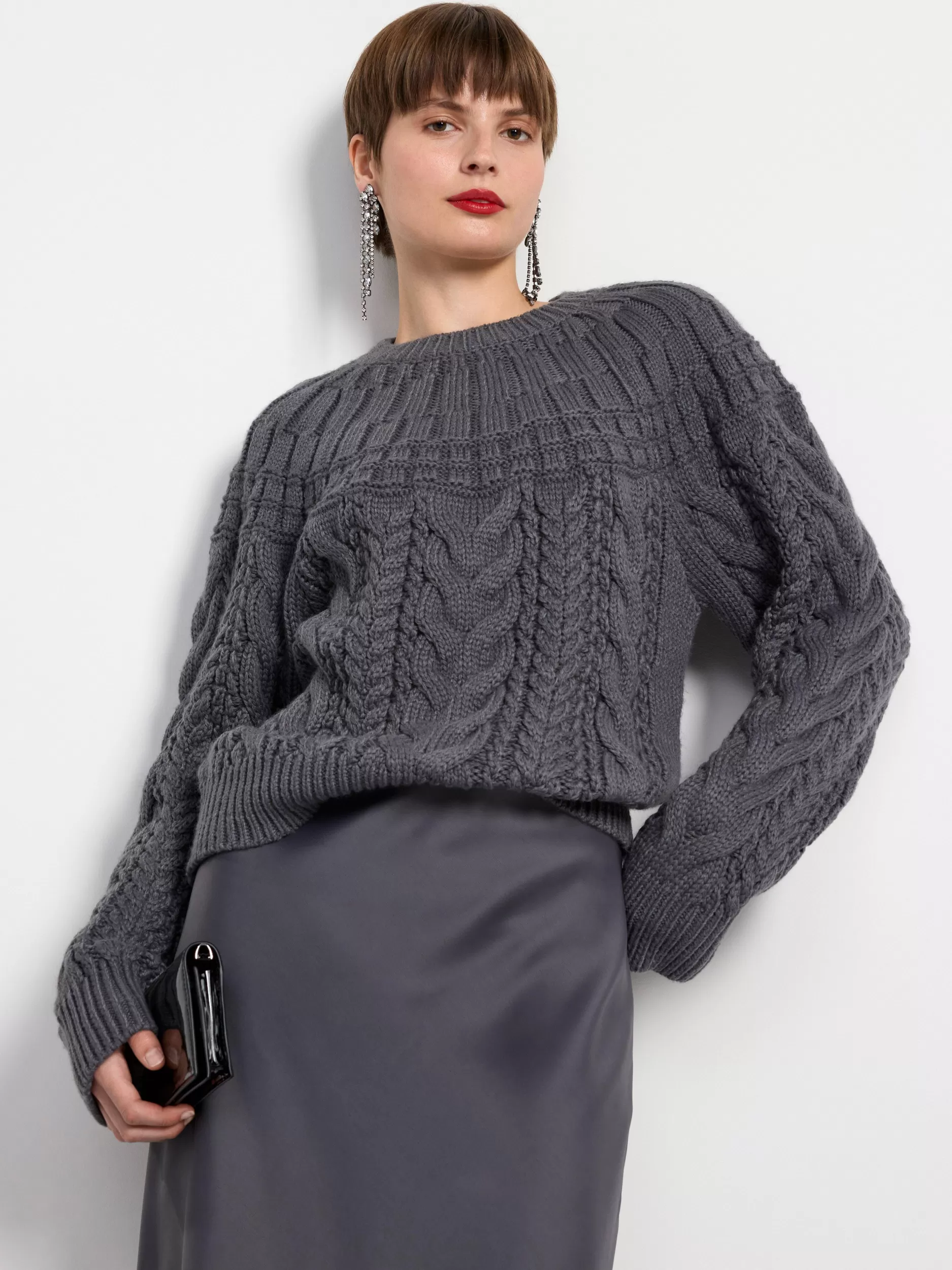 Lindex Gensere & Cardiganer<Strikket Genser Dark Grey