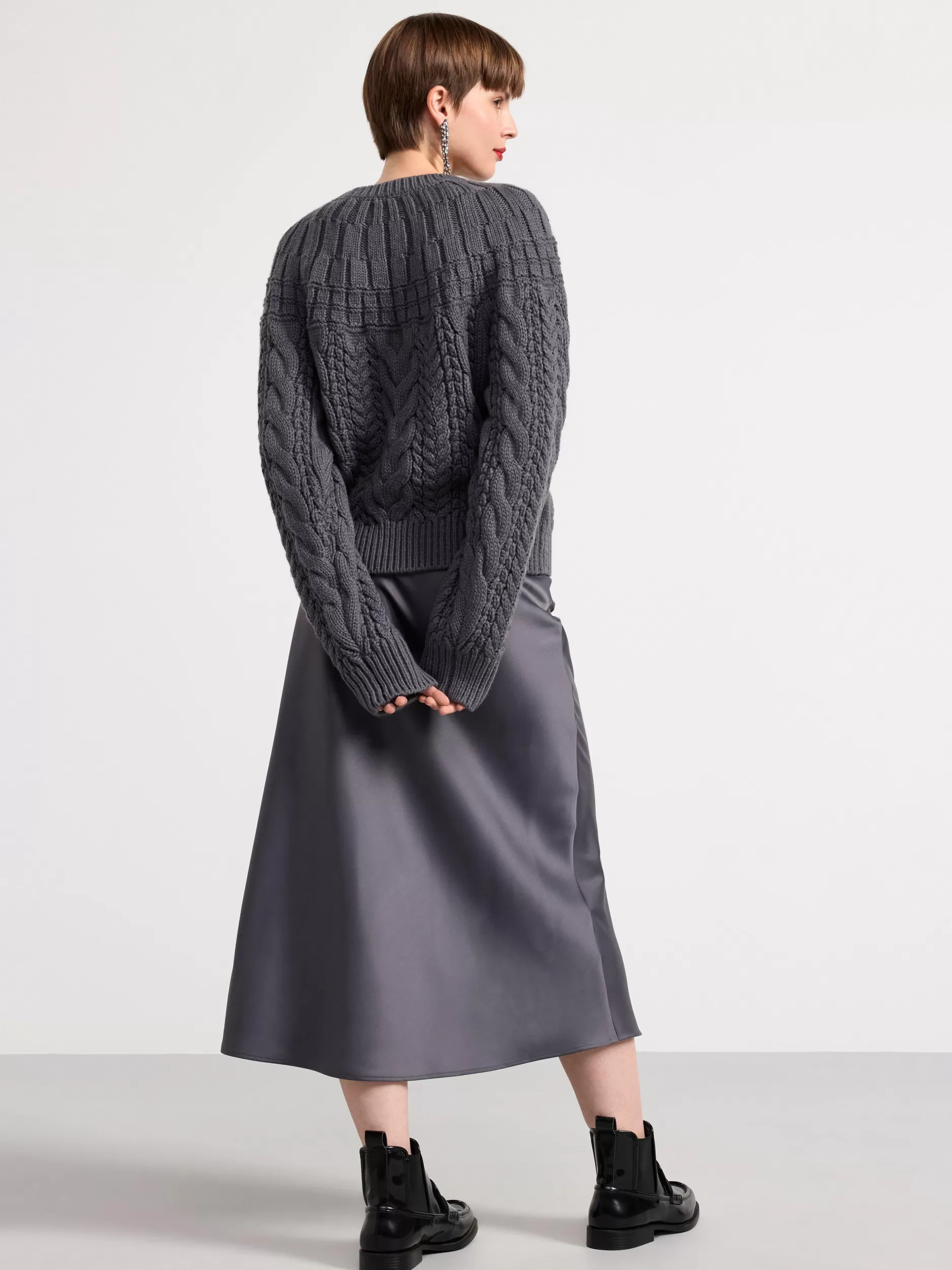 Lindex Gensere & Cardiganer<Strikket Genser Dark Grey