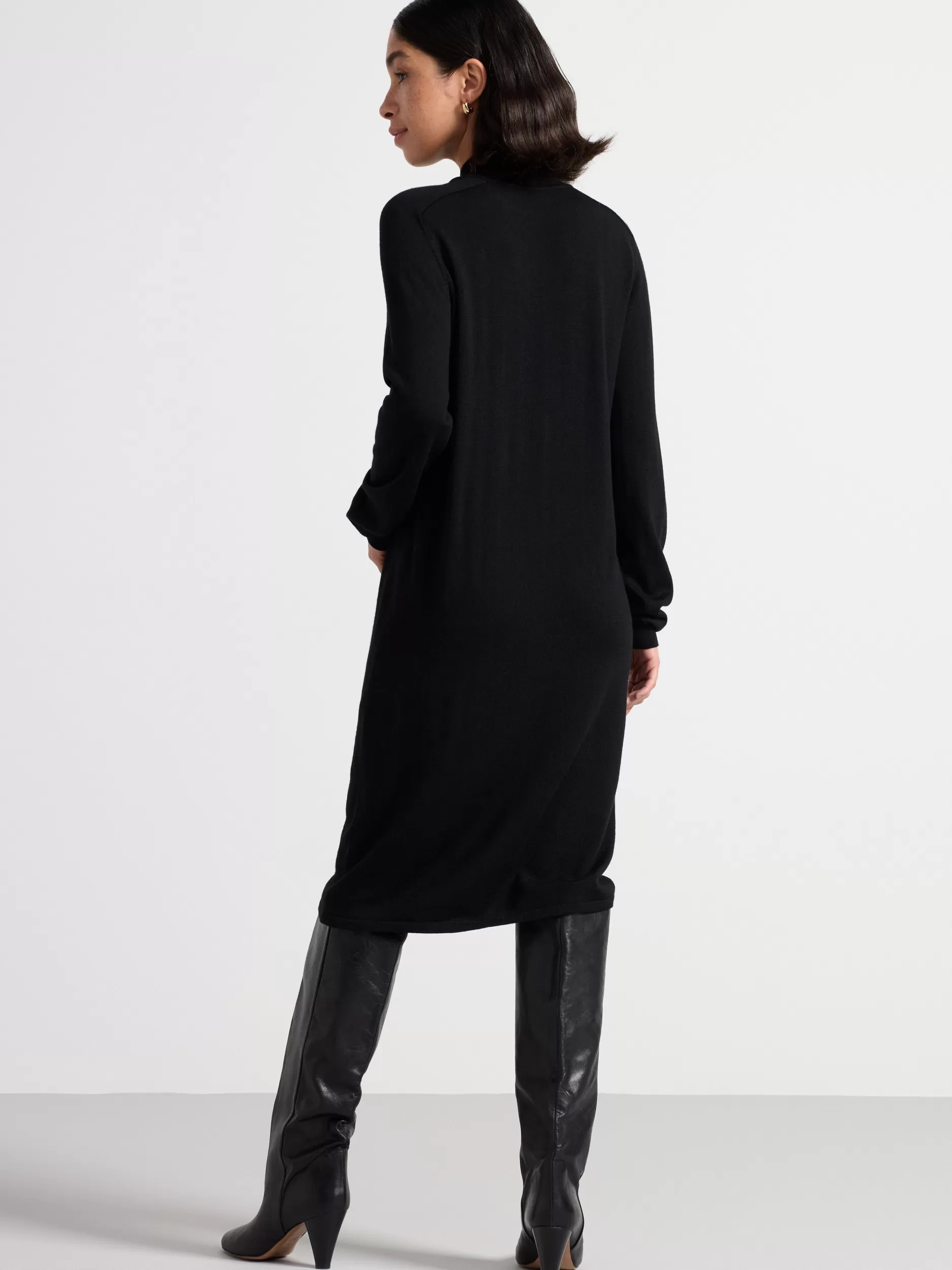 Lindex Strikkeplagg<Strikket Kjole I Merinoull Black