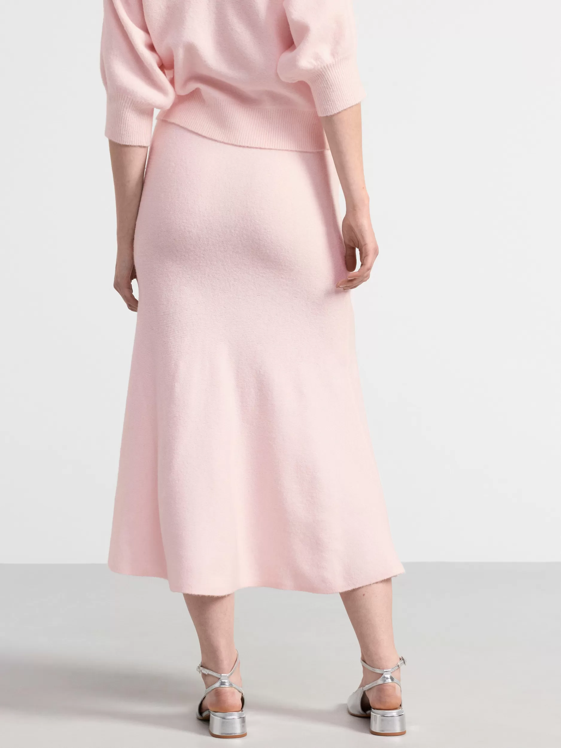 Lindex Strikkeplagg<Strikket MidiSkjørt Light Pink