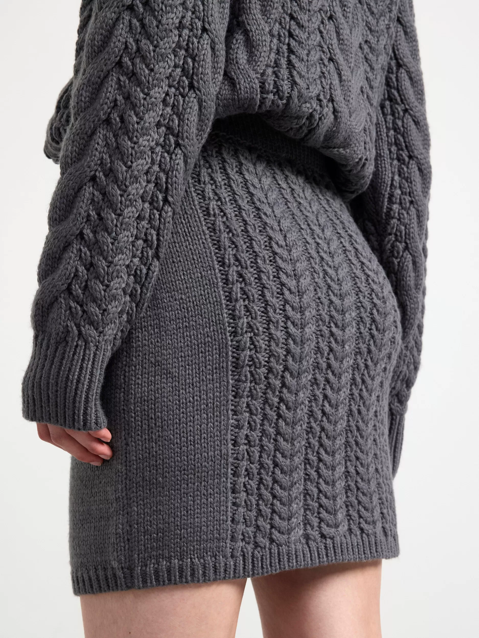 Lindex Strikkeplagg<Strikket MiniSkjørt Dark Grey