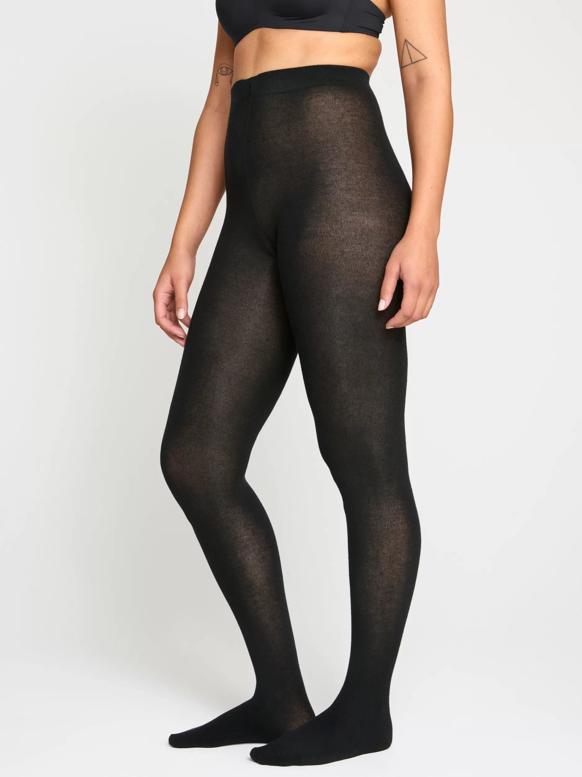 Lindex Strømpebukser Og Leggings<Strikket Strompebukse I Bomullsblanding Black