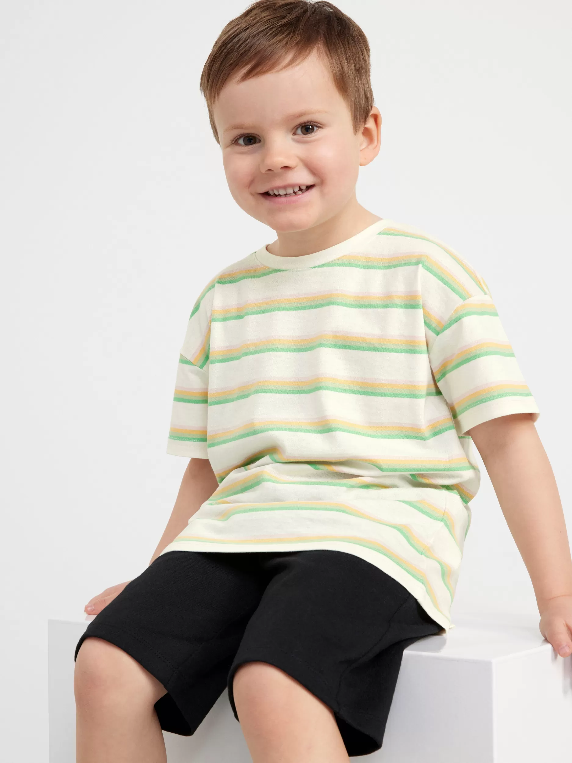 Lindex Basisplagg 3 For 2<Stripete, Oversized T-Skjørte Light Dusty White