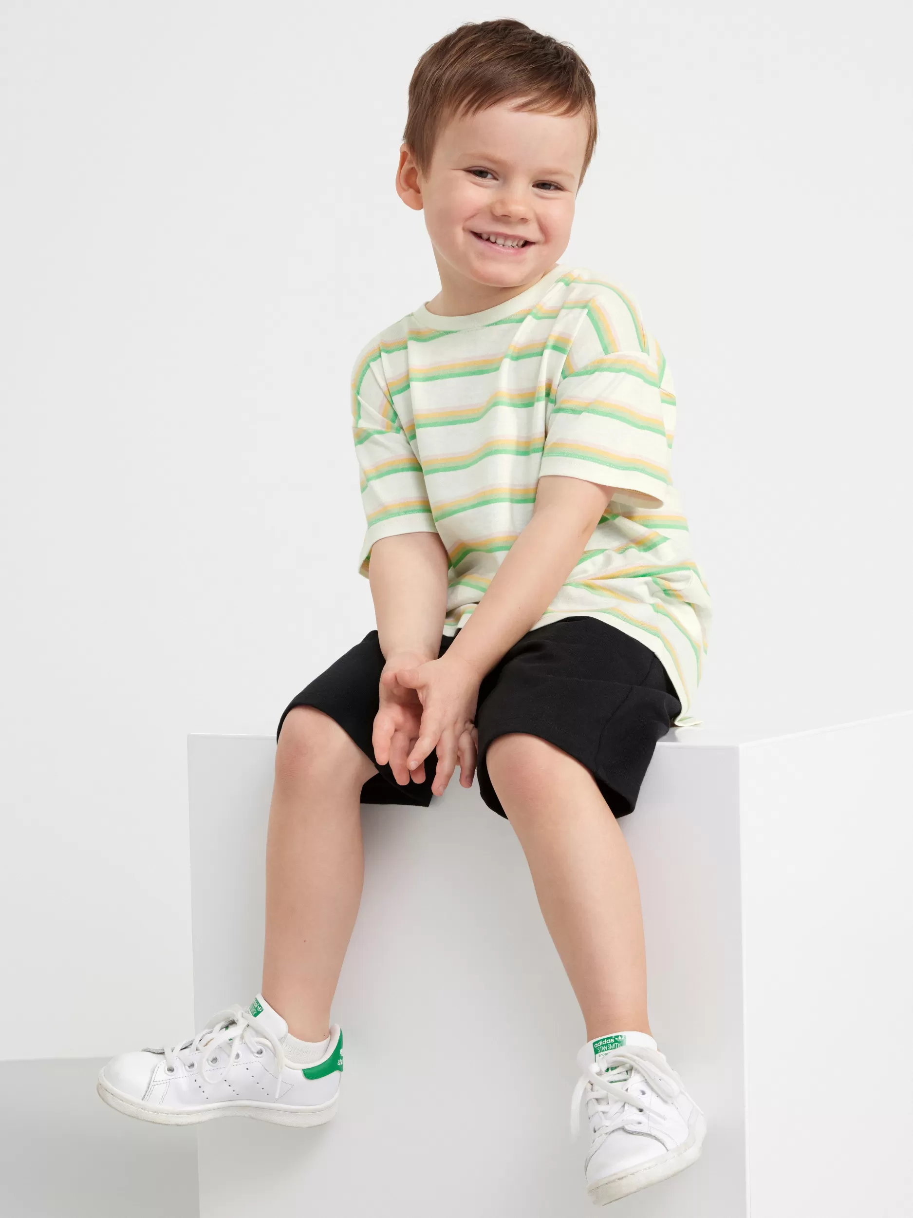Lindex Basisplagg 3 For 2<Stripete, Oversized T-Skjørte Light Dusty White