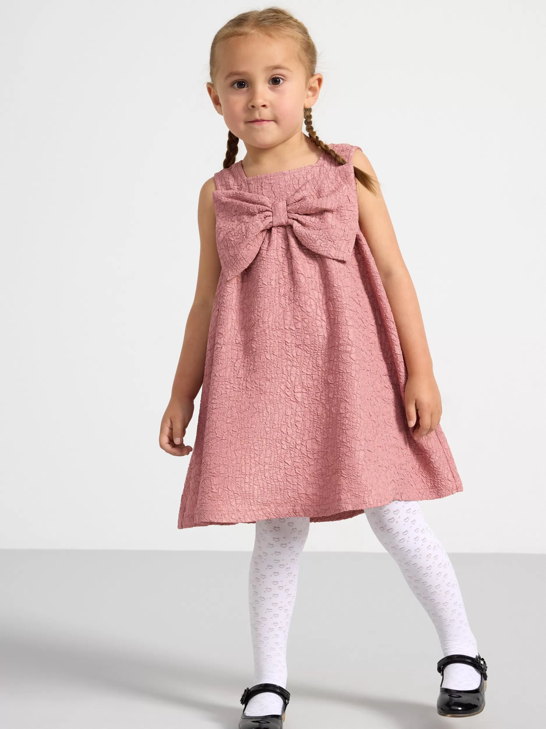Lindex Kjoler<Strukturert Kjole Med Sloyfe Dusty Pink