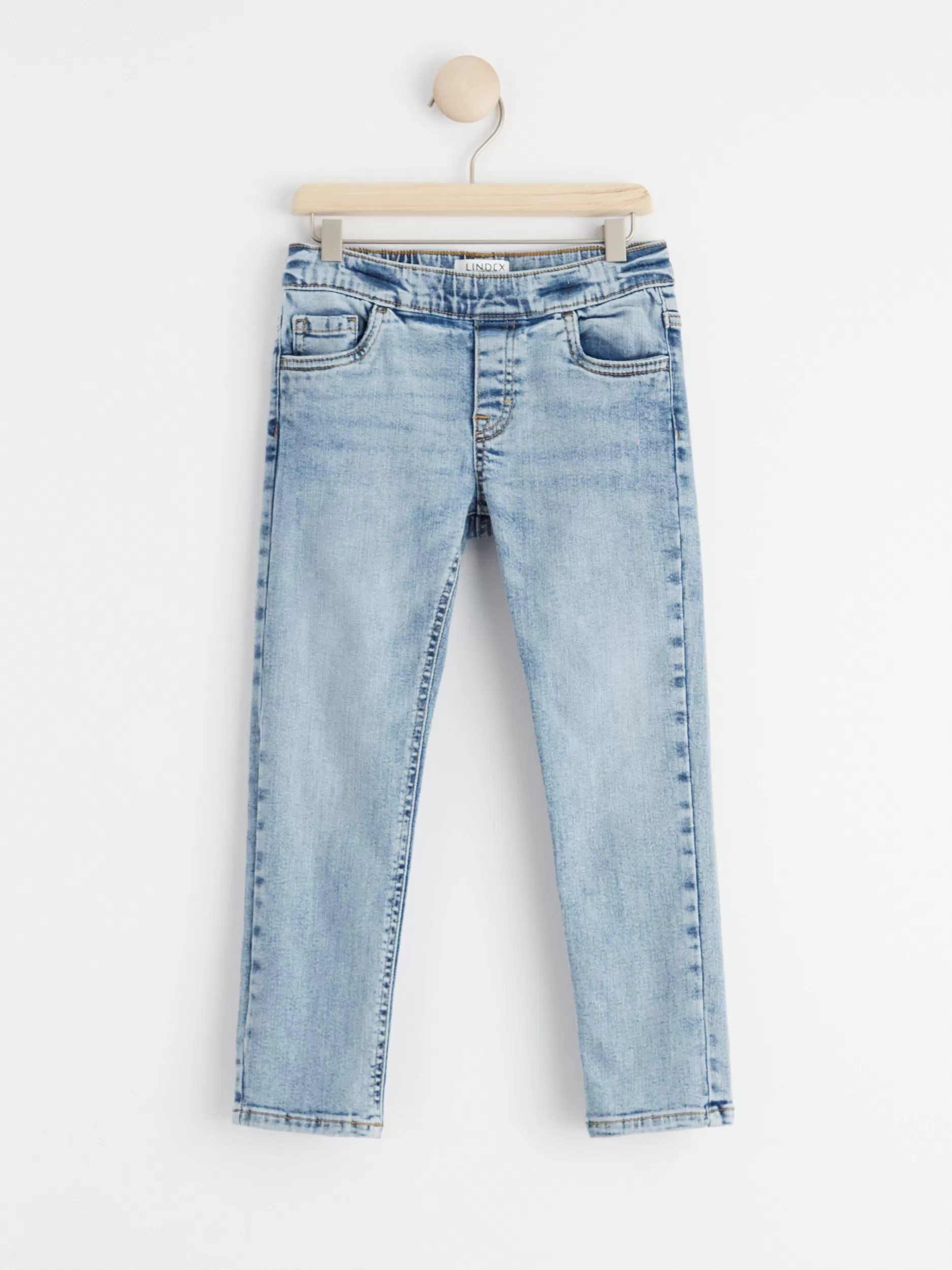 Lindex Jeans<Sture Rette Jeans Med Normalt Liv Og Pull-Up-Stil Light Denim
