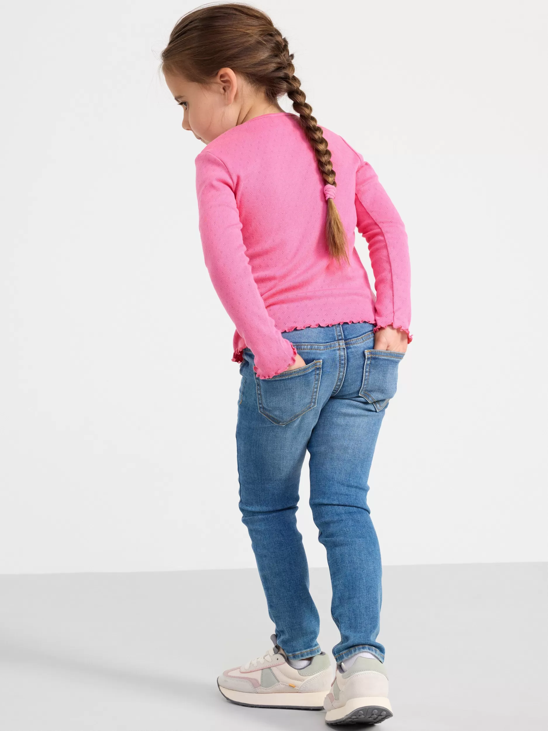 Lindex Topper & T-Skjorter<Topp I Pointelle Med Volanger Pink