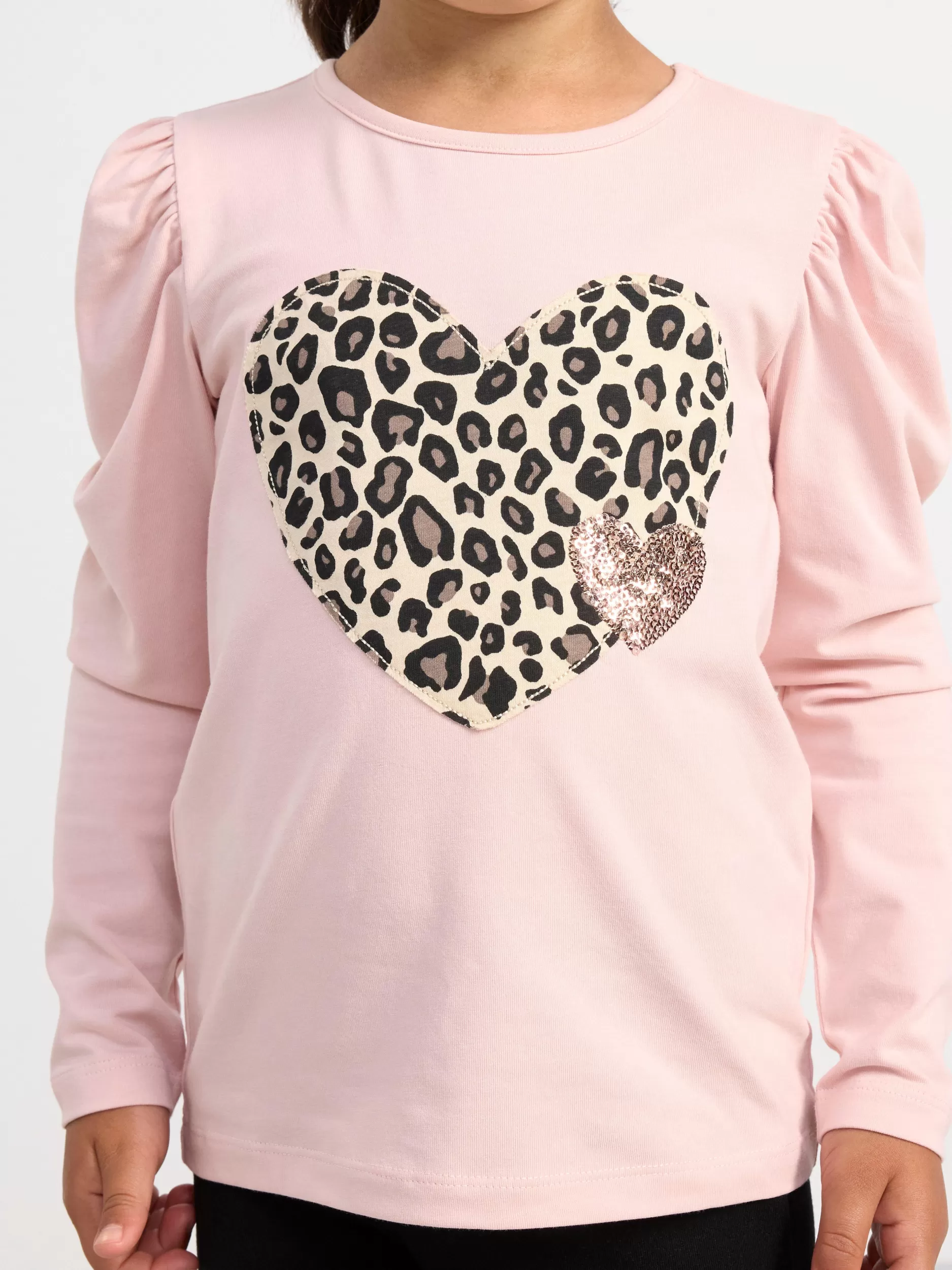 Lindex Topper & T-Skjorter<Topp Med Hjerteformet Trykk Light Dusty Pink