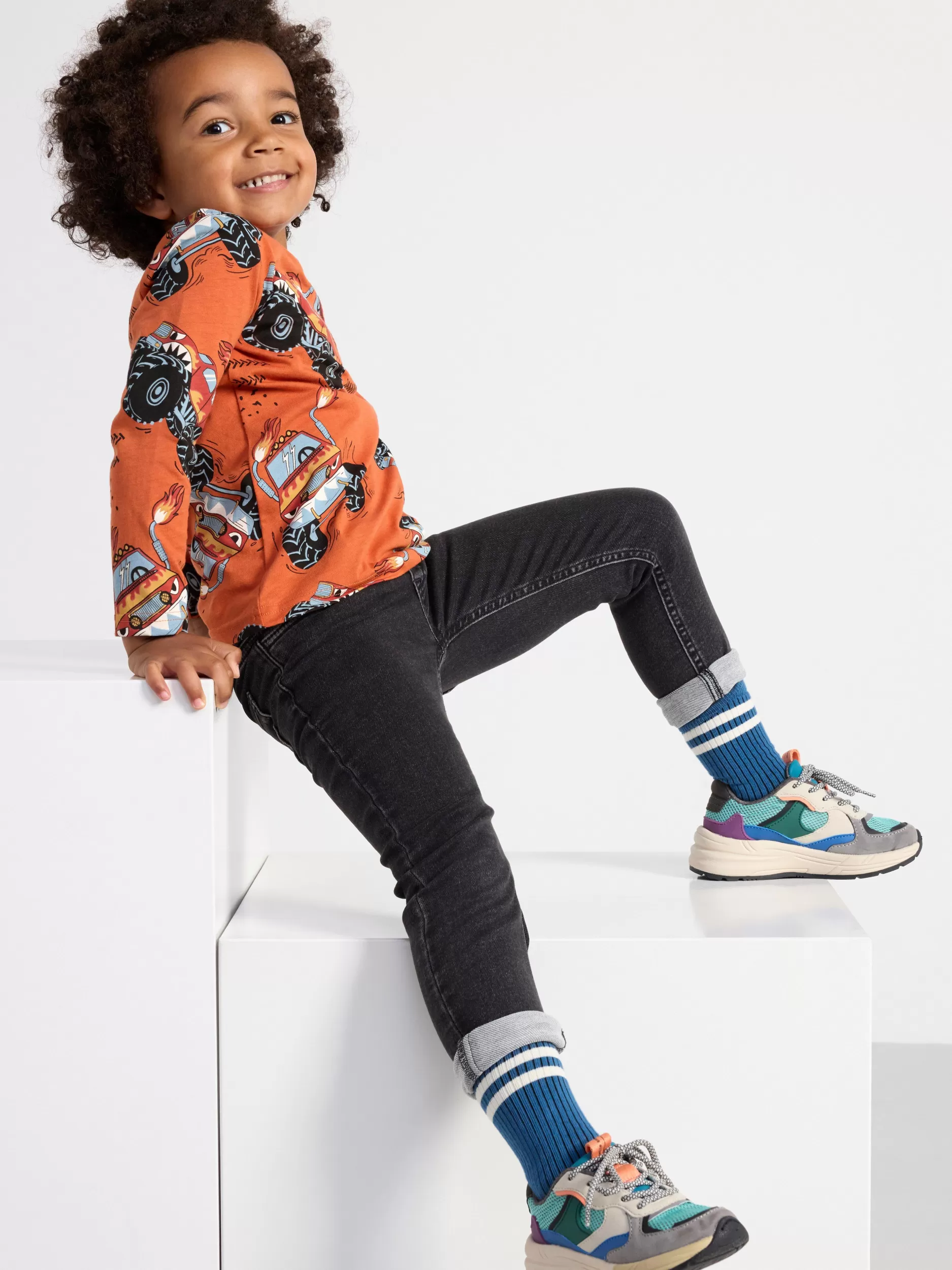 Lindex Topper & T-Skjorter<Topp Med Monstertrucker Dusty Orange