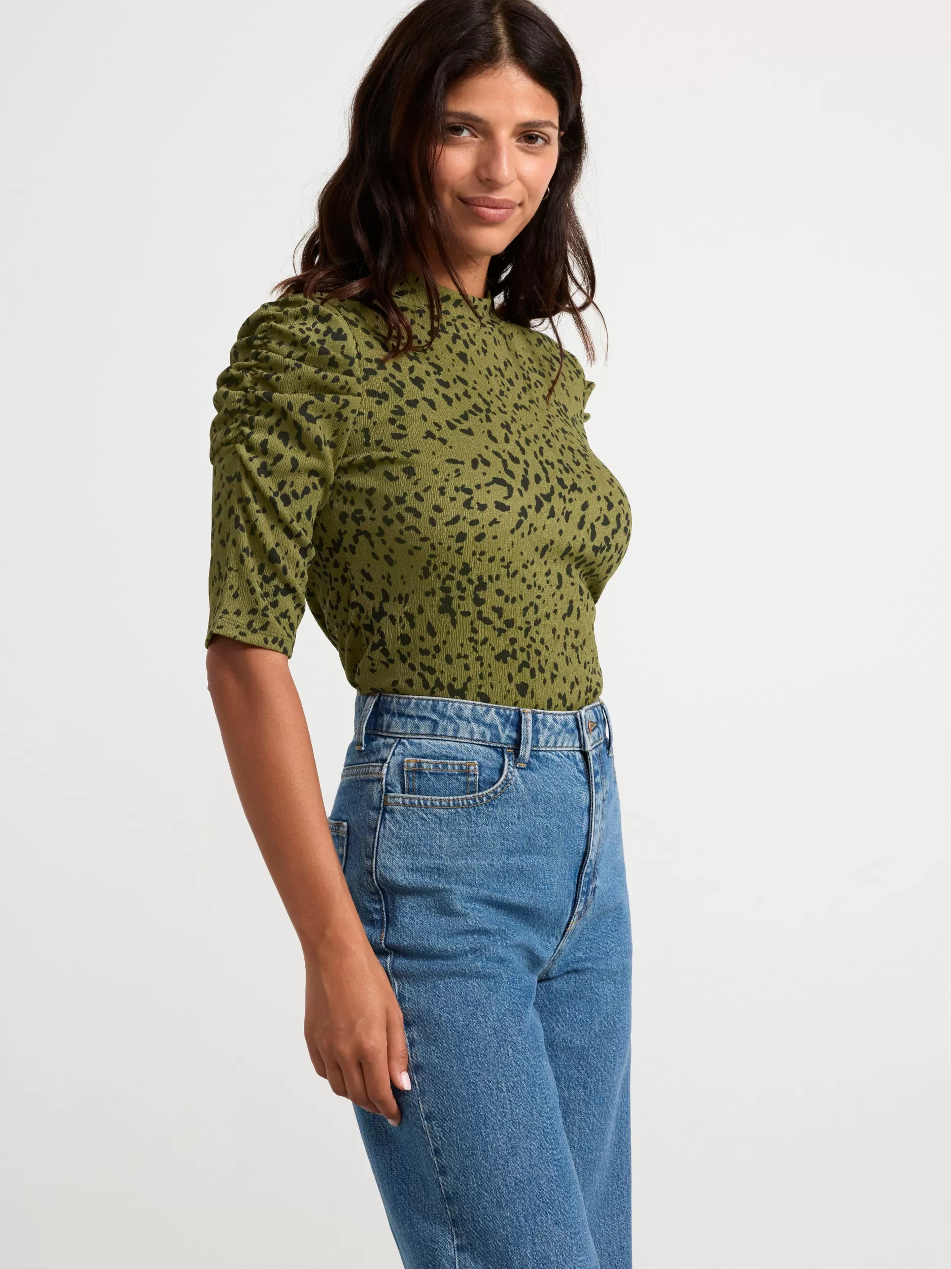 Lindex Topper & T-Skjorter<Topp Med Puffermer Dark Green