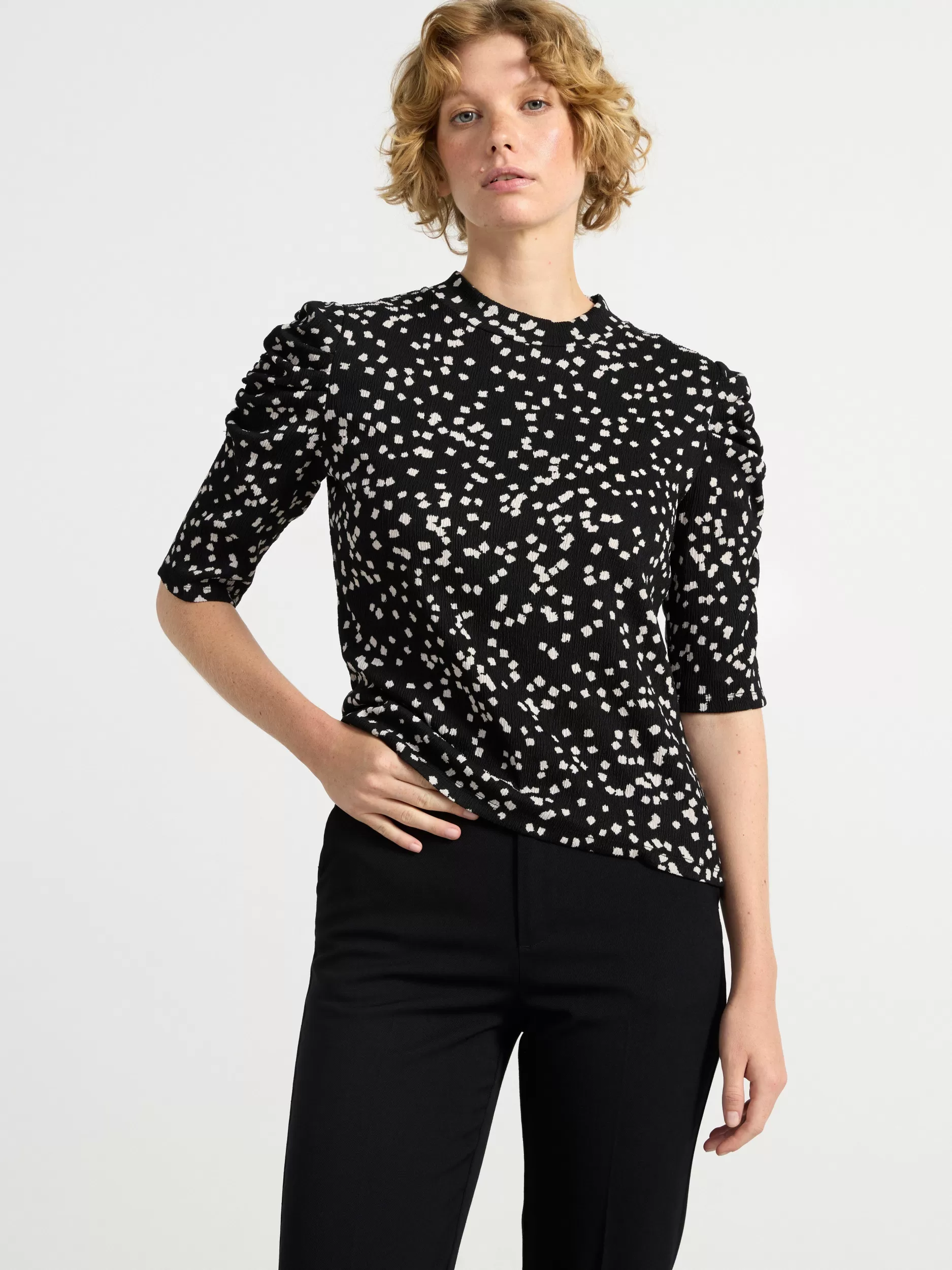 Lindex Topper & T-Skjorter<Topp Med Puffermer Black