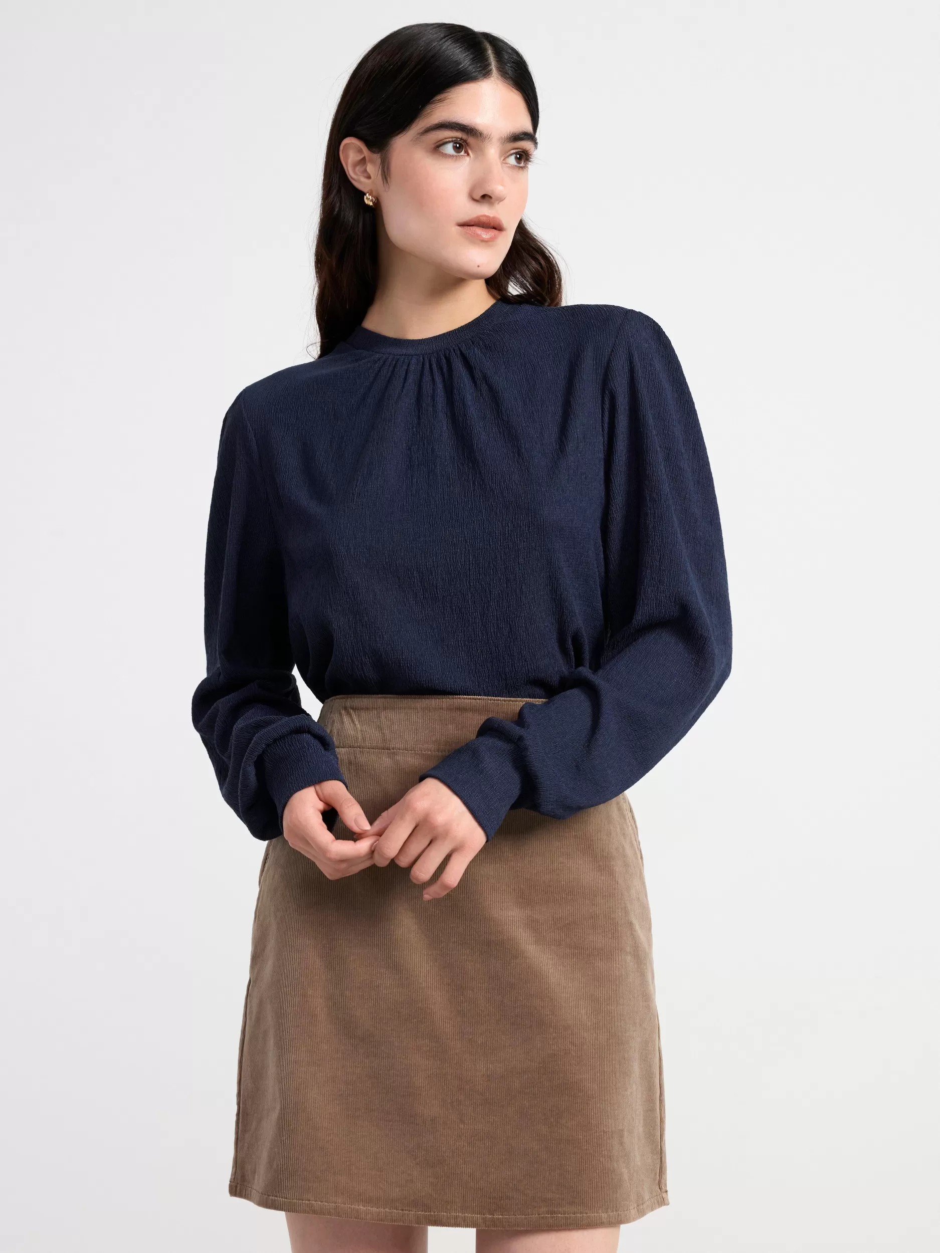 Lindex Topper & T-Skjorter<Topp Med Tekstur Navy