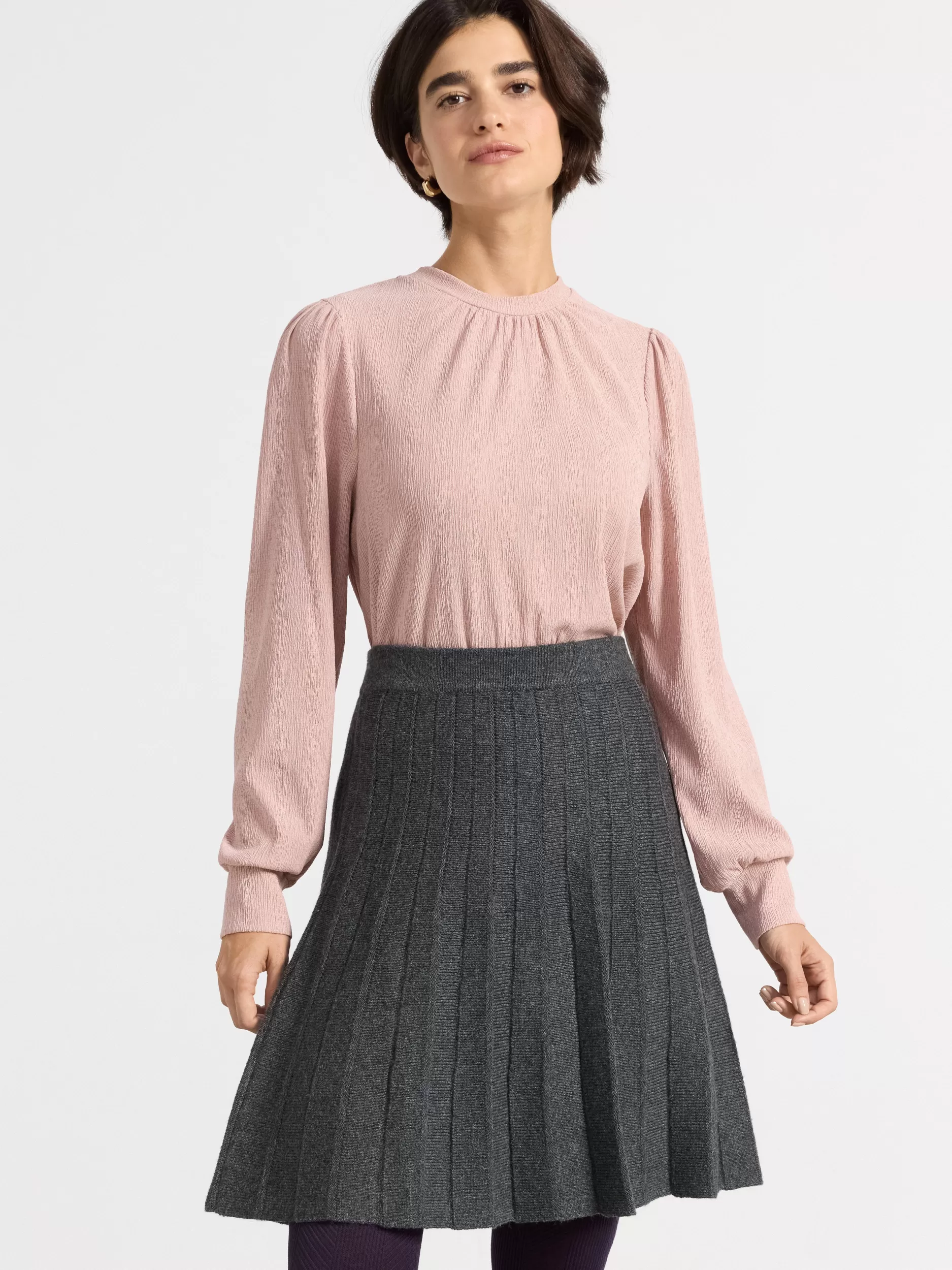 Lindex Topper & T-Skjorter<Topp Med Tekstur Lt Dusty Pink