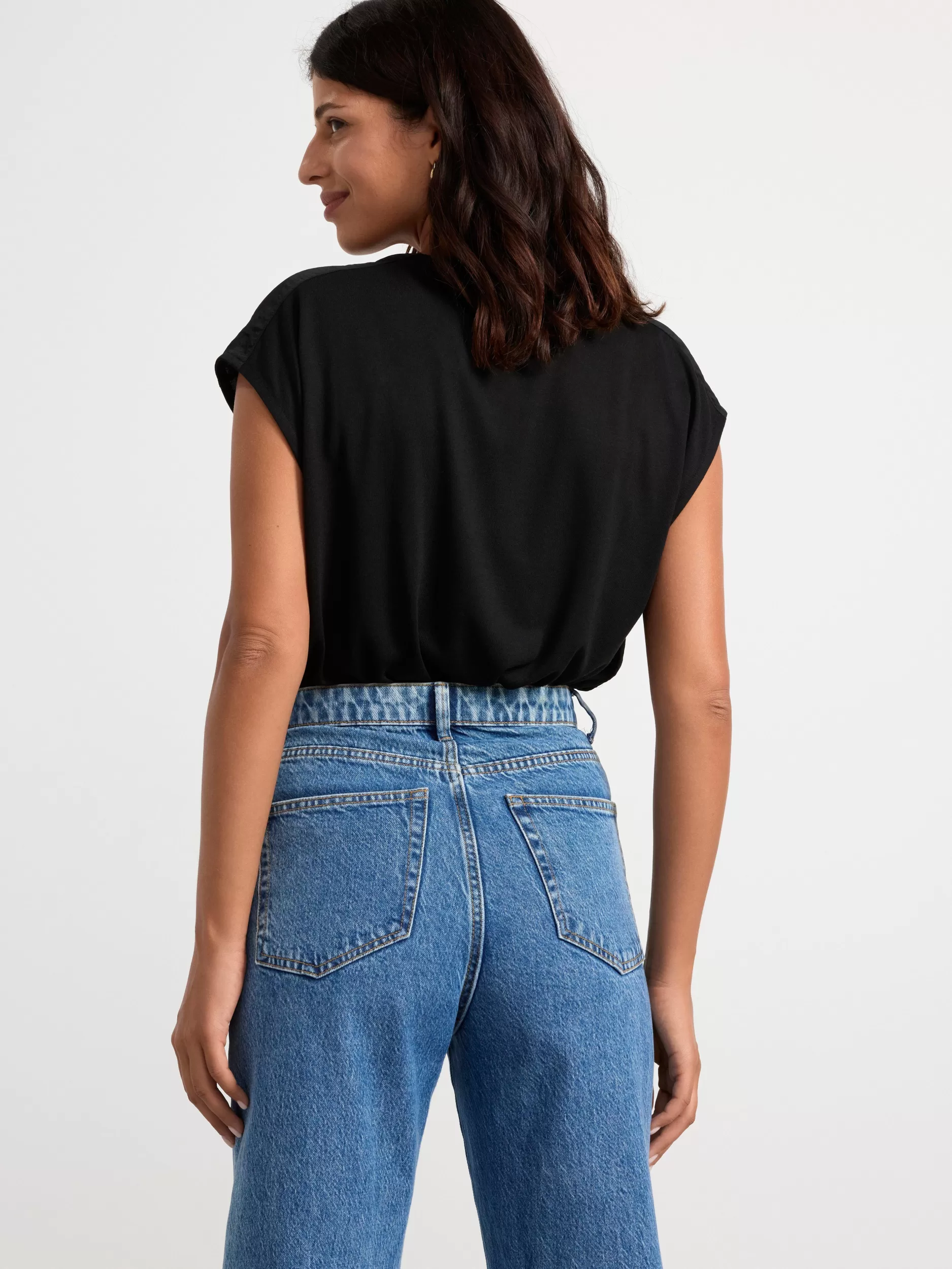 Lindex Topper & T-Skjorter<Topp Med V-Ringning Black