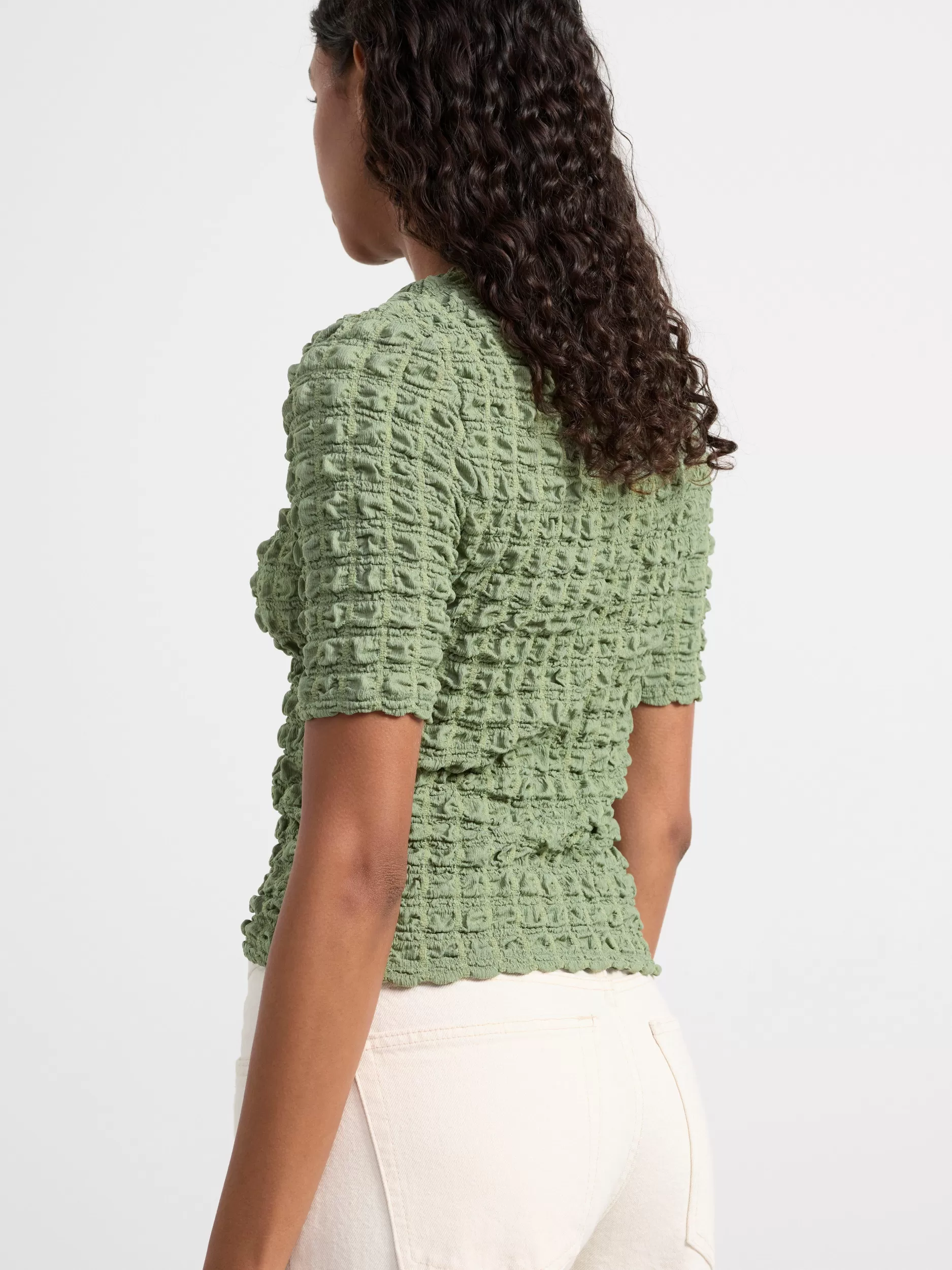 Lindex Topper & T-Skjorter<Topp Rynket Light Khaki
