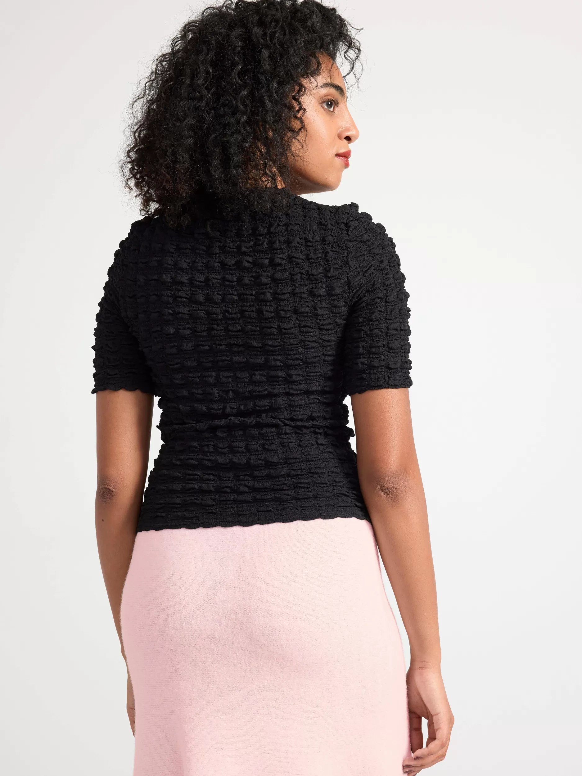 Lindex Topper & T-Skjorter<Topp Rynket Black