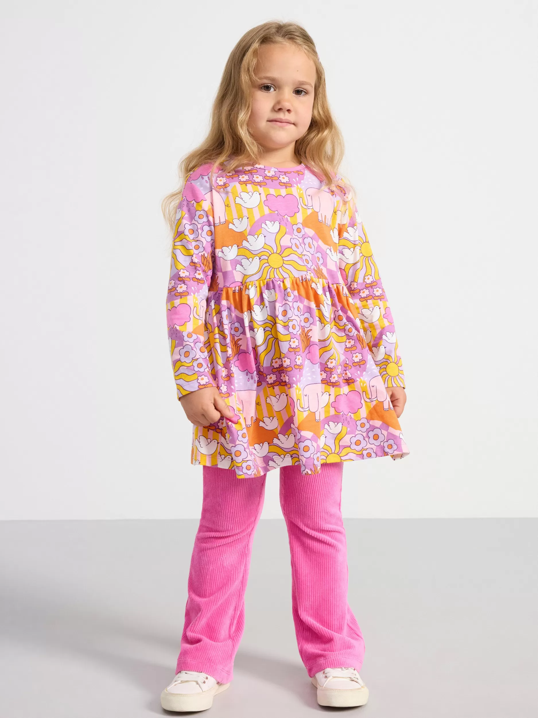 Lindex Topper & T-Skjorter<Tunika Med Heldekkende Monster Pink