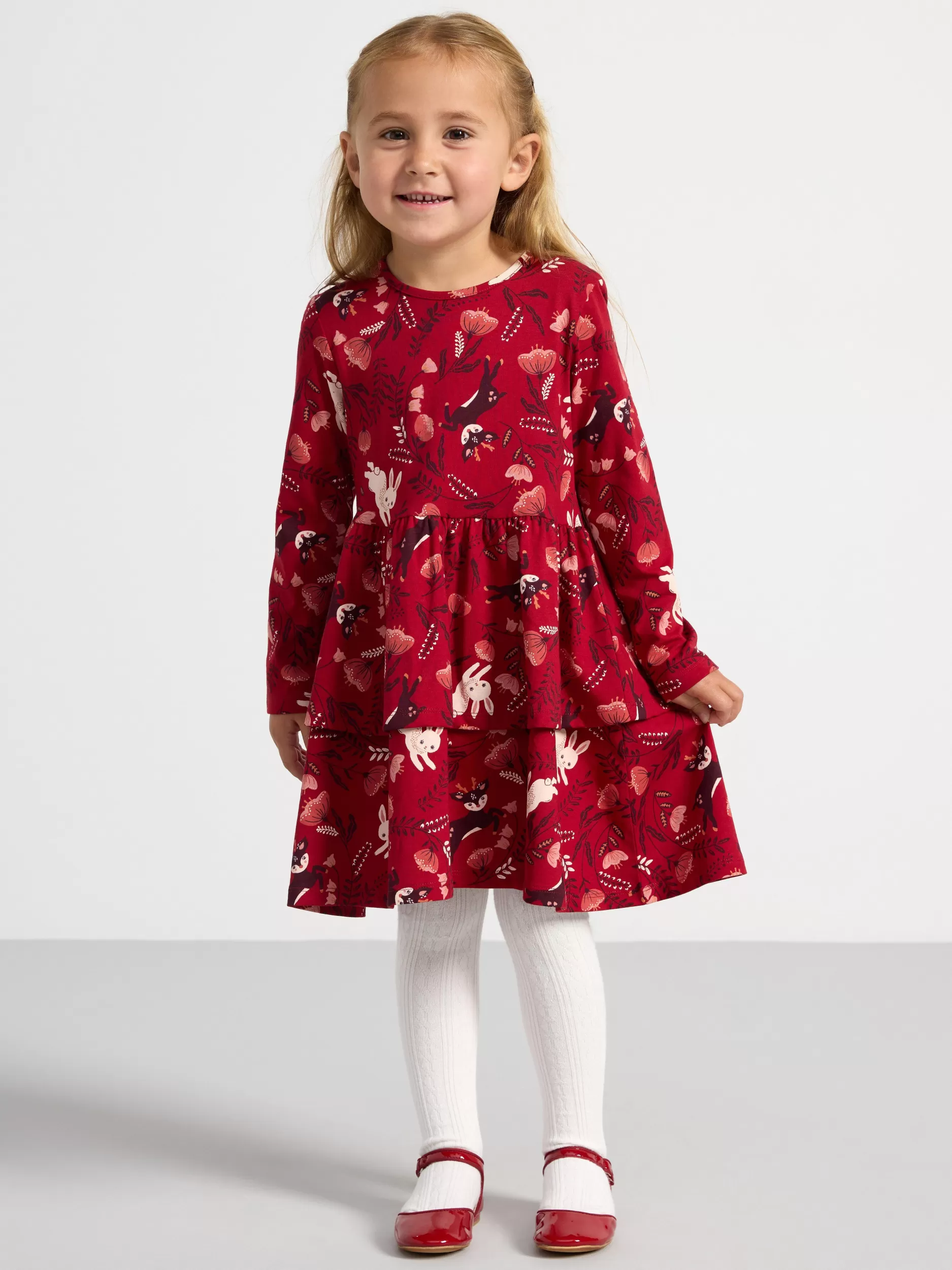 Lindex Kjoler<Tunika Med Trykk Dark Dusty Red
