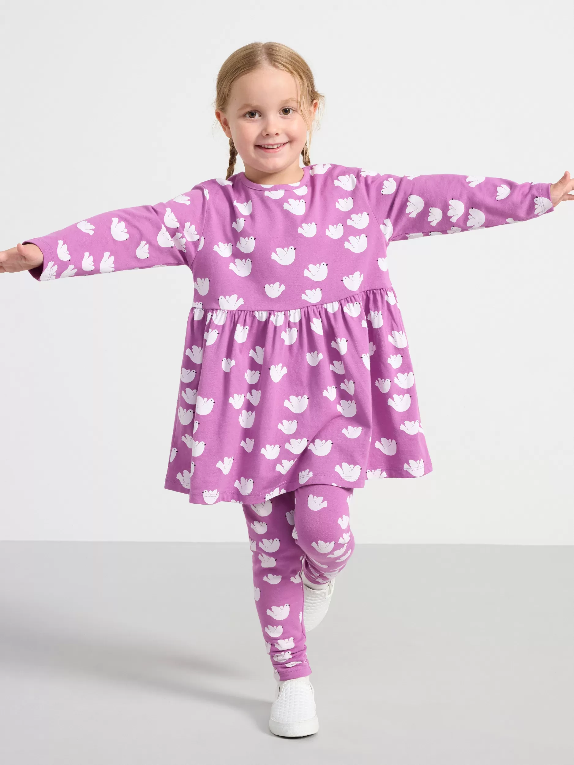 Lindex Kjoler<Tunika Med Trykk Dark Dusty Lilac