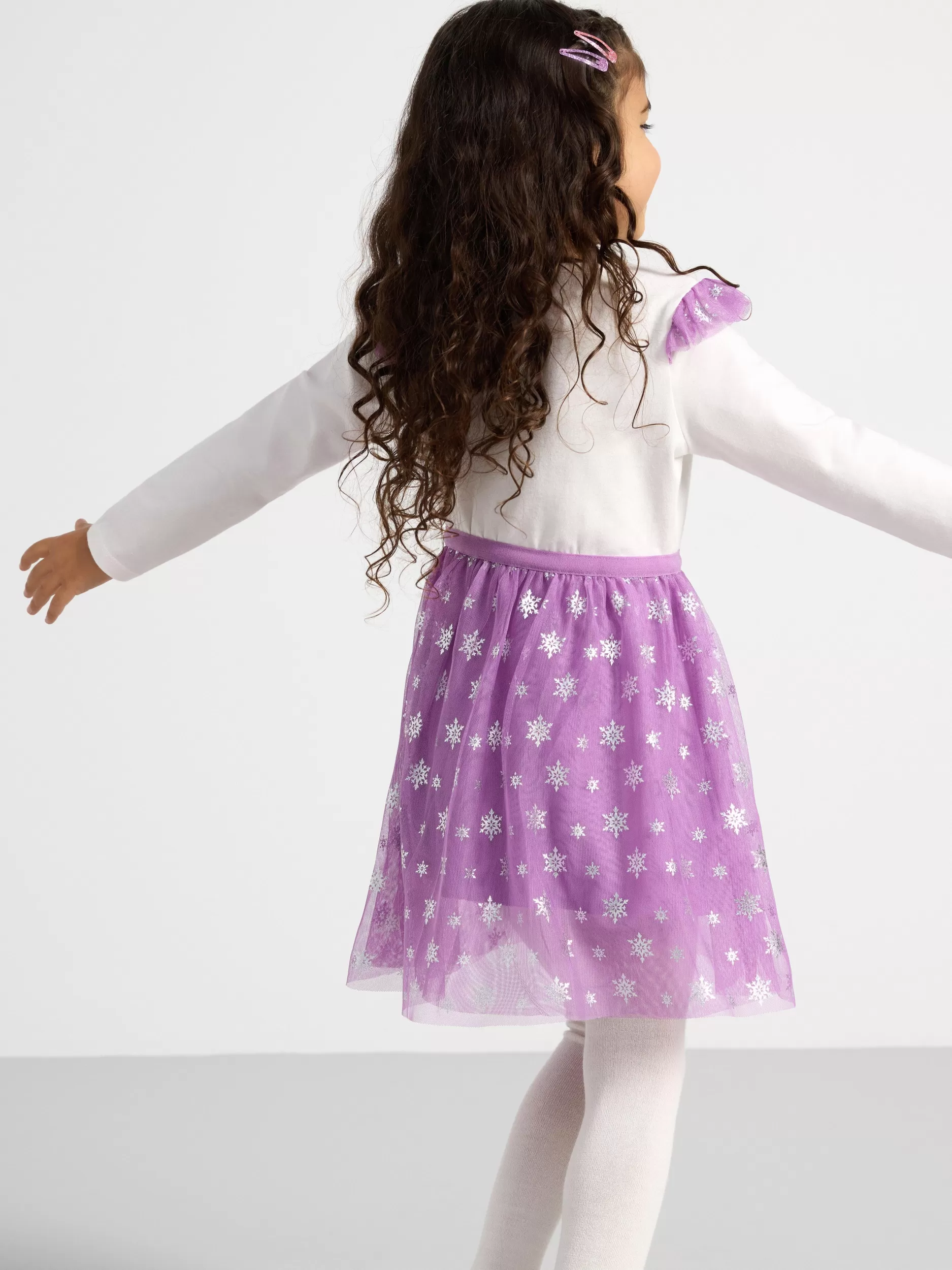 Lindex Kjoler<Tyllkjole Med Frost-Trykk Light Dusty White