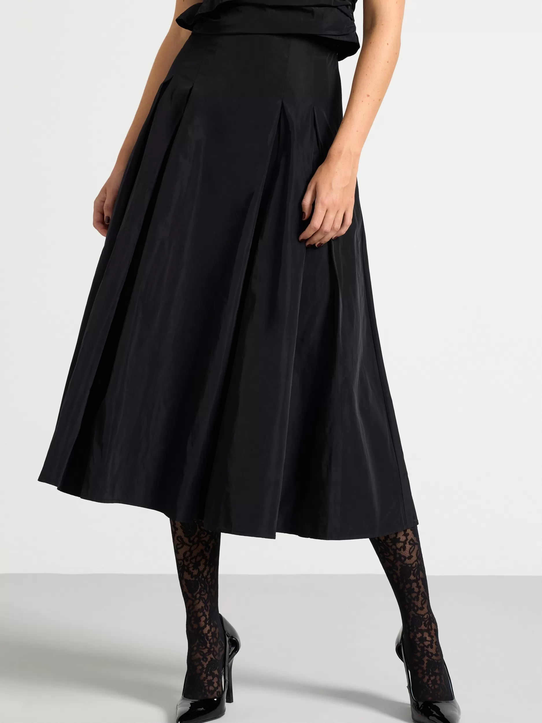 Lindex Skjørt<Utsvinget Skjørt Black