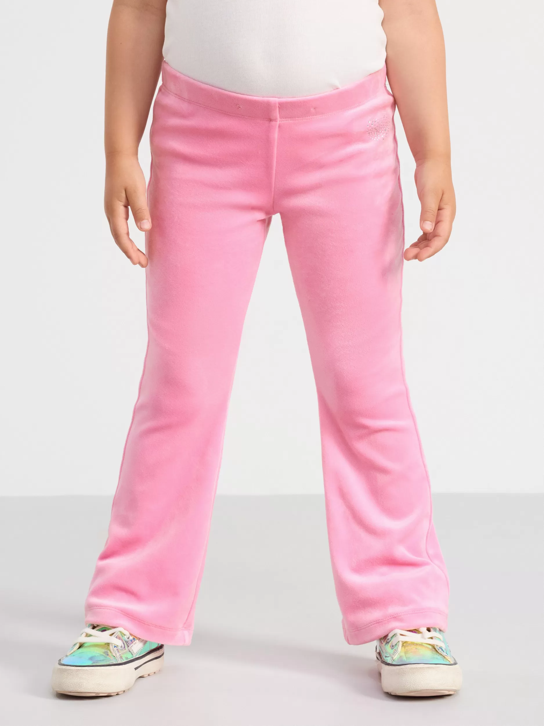 Lindex Bukser & Leggings<Utsvingte Velurbukser Pink