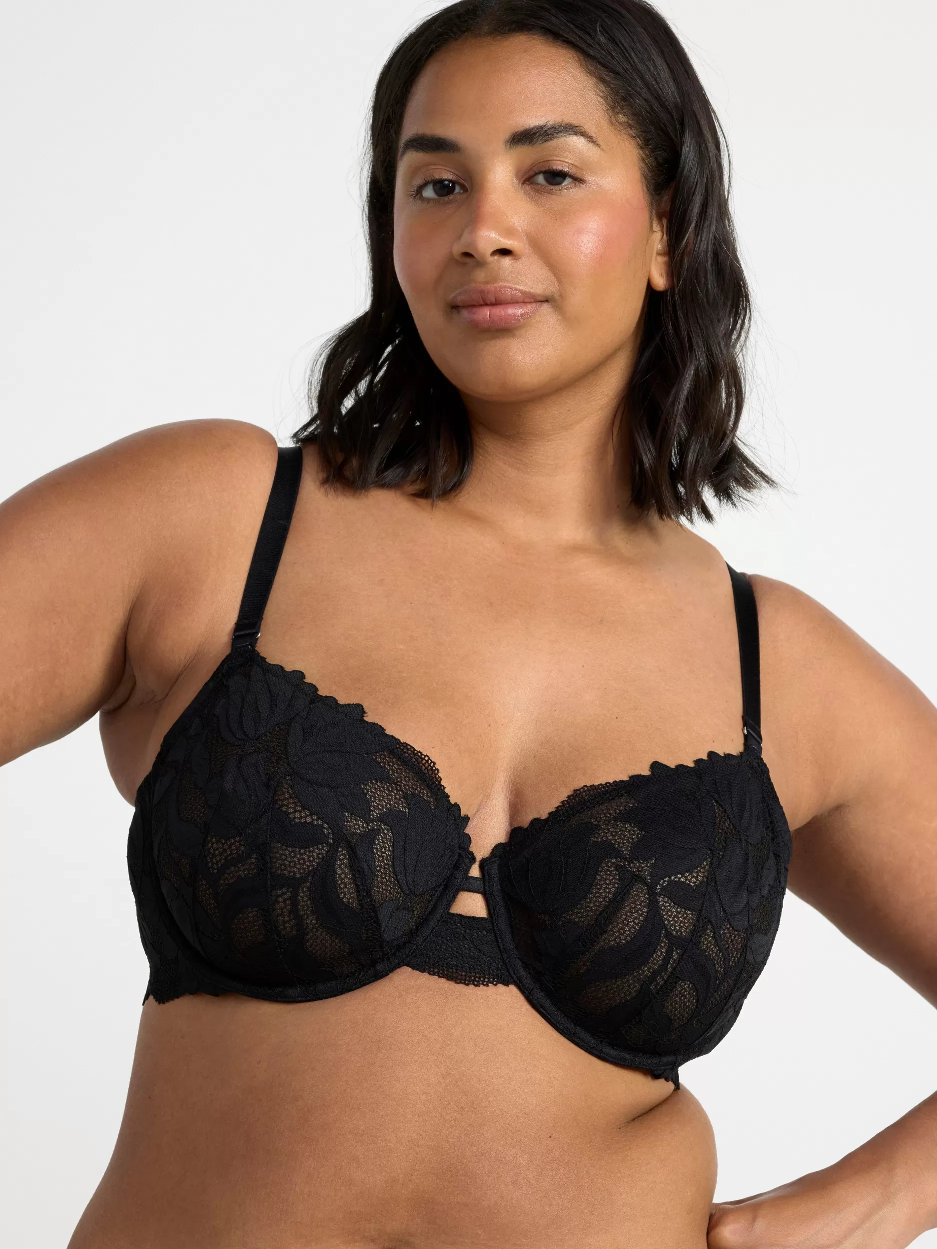 Lindex Bh<Uvattert Bh Med Netting Og Blonder Black
