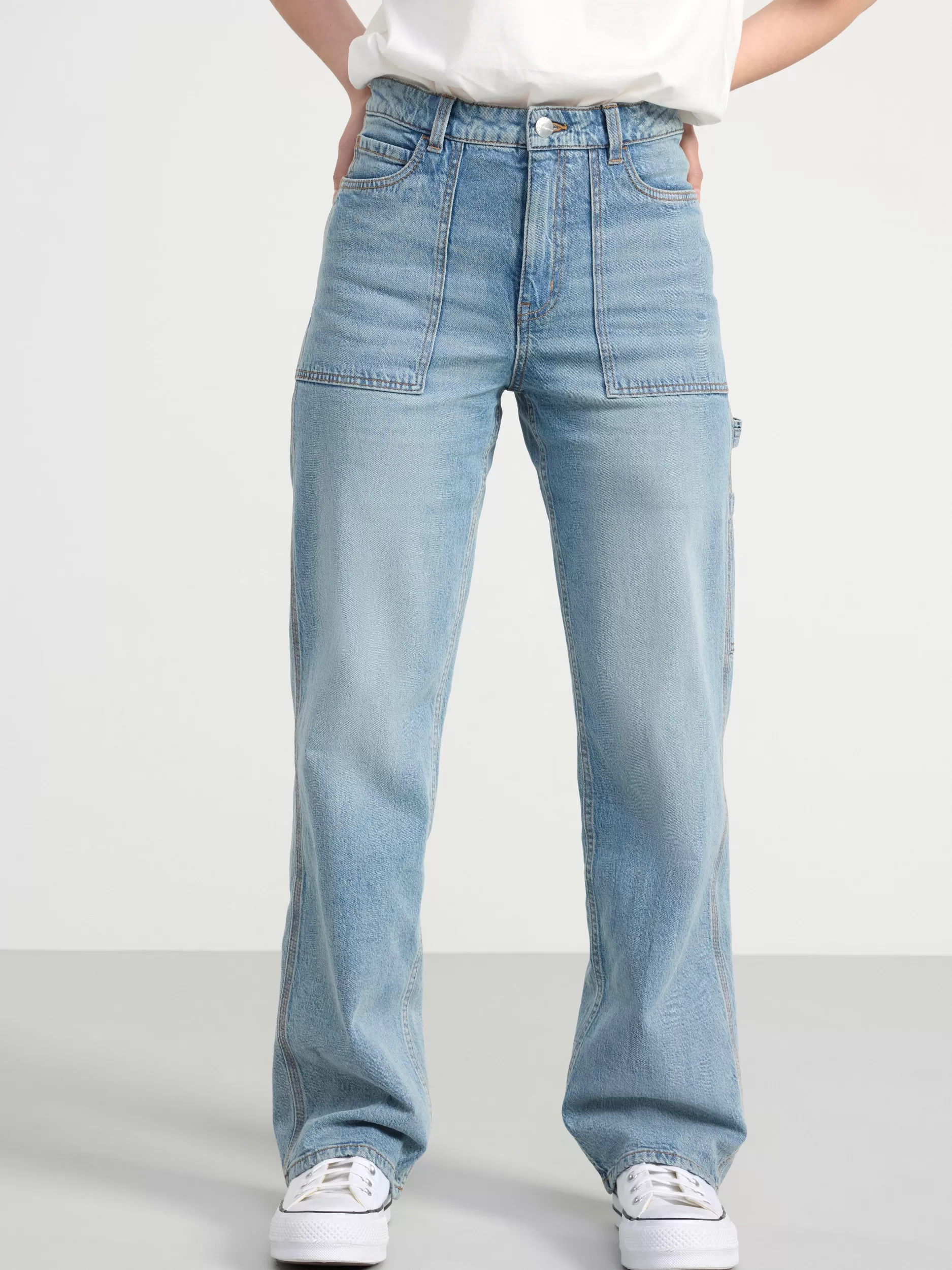Lindex Jeans<Vanja Vide Jeans Med Hoyt Liv Denim