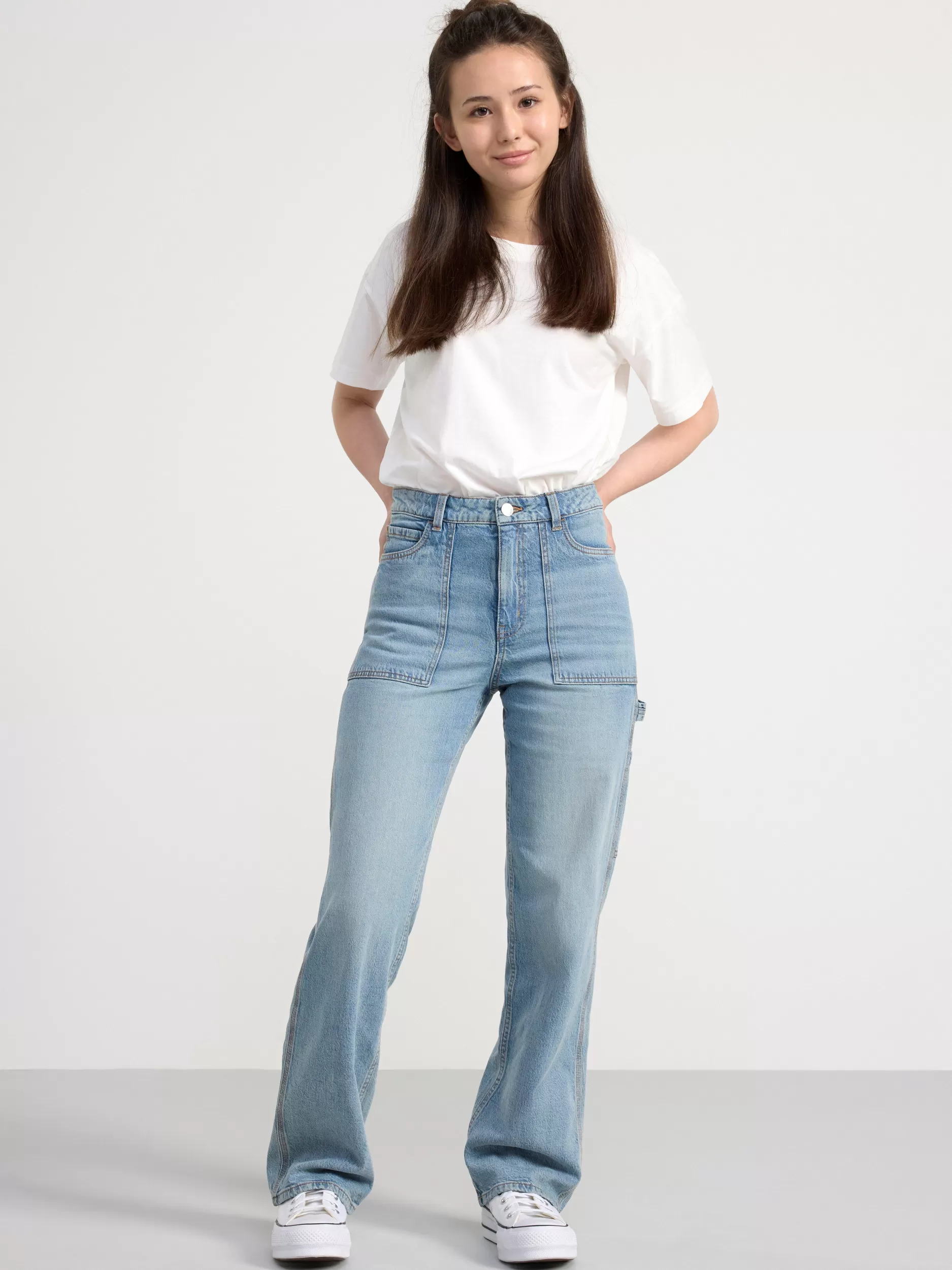Lindex Jeans<Vanja Vide Jeans Med Hoyt Liv Denim
