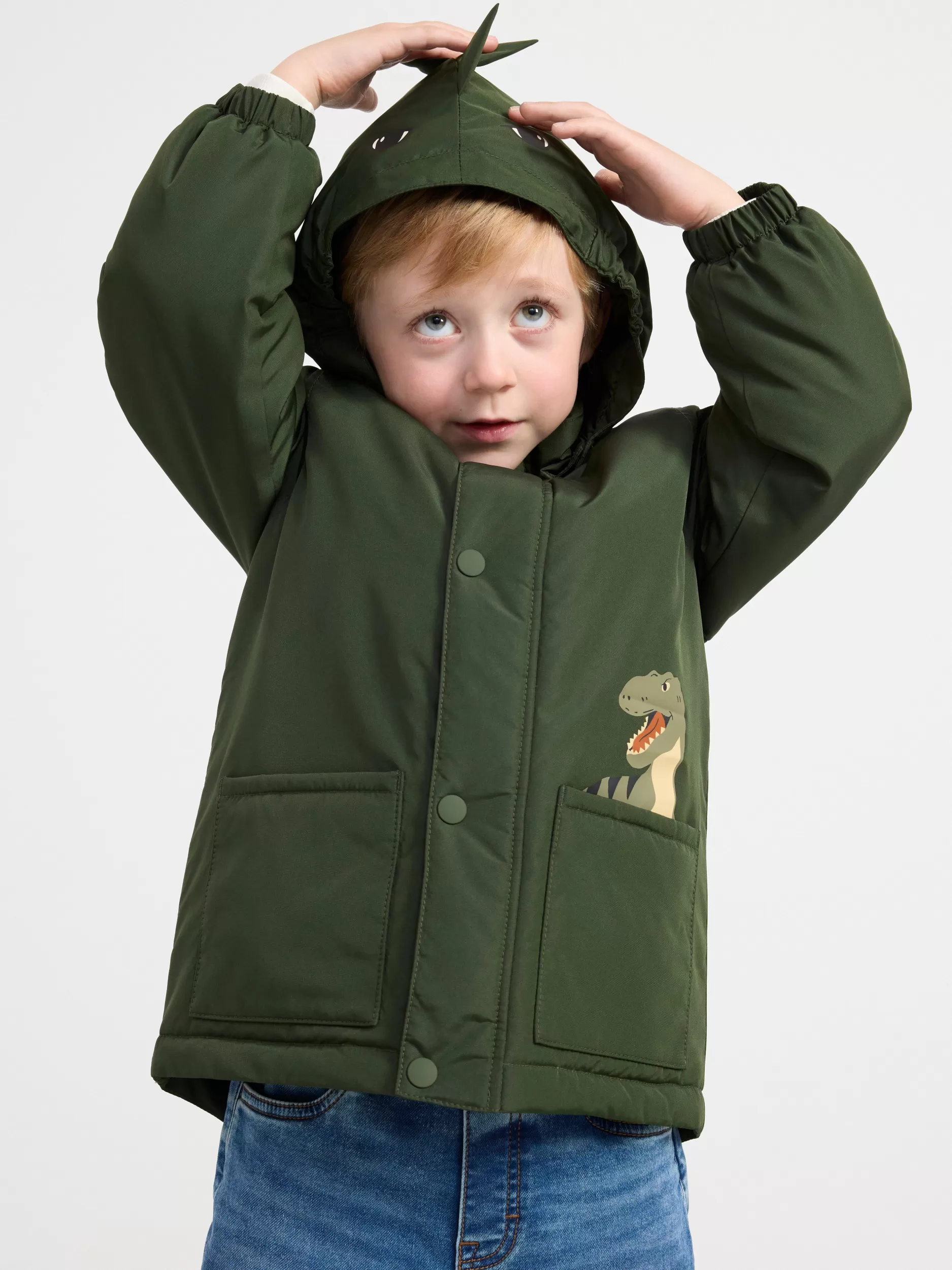 Lindex Yttertøy<Vannavstotende, Vattert Jakke Dark Dusty Green
