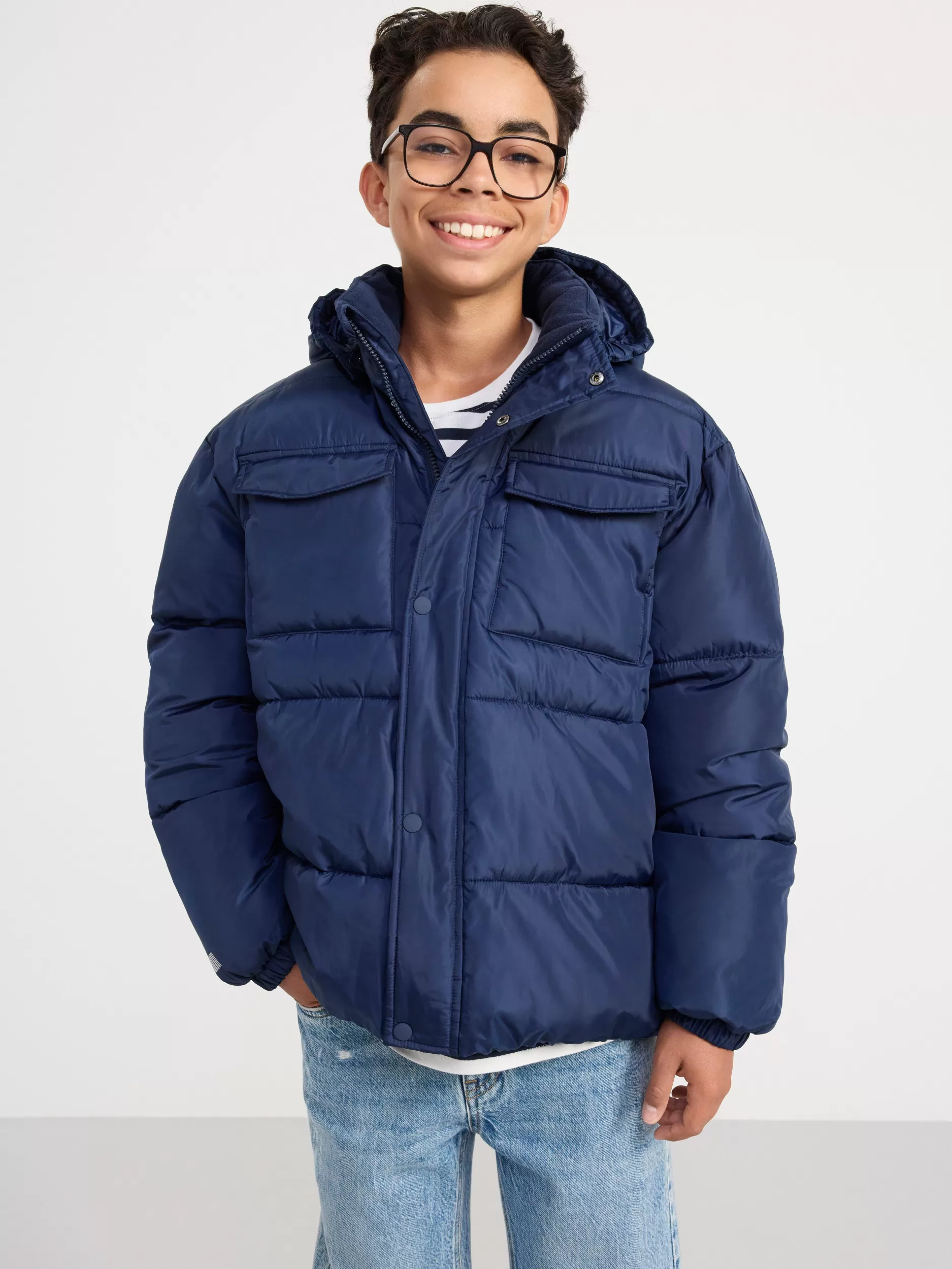 Lindex Yttertøy<Vannavstotende, Vattert Jakke Navy