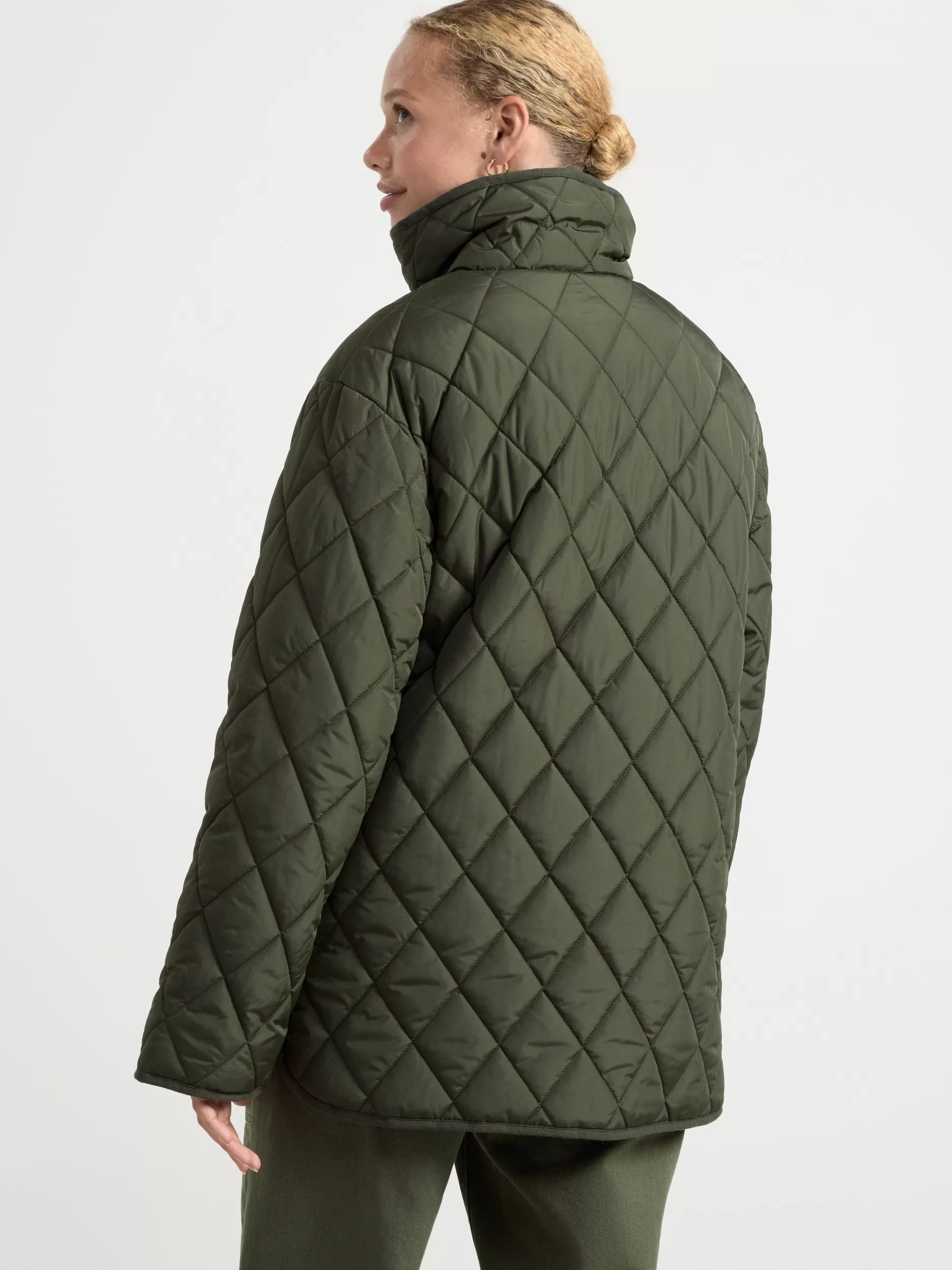 Lindex Yttertøy<Vattert Jakke Dark Khaki Green