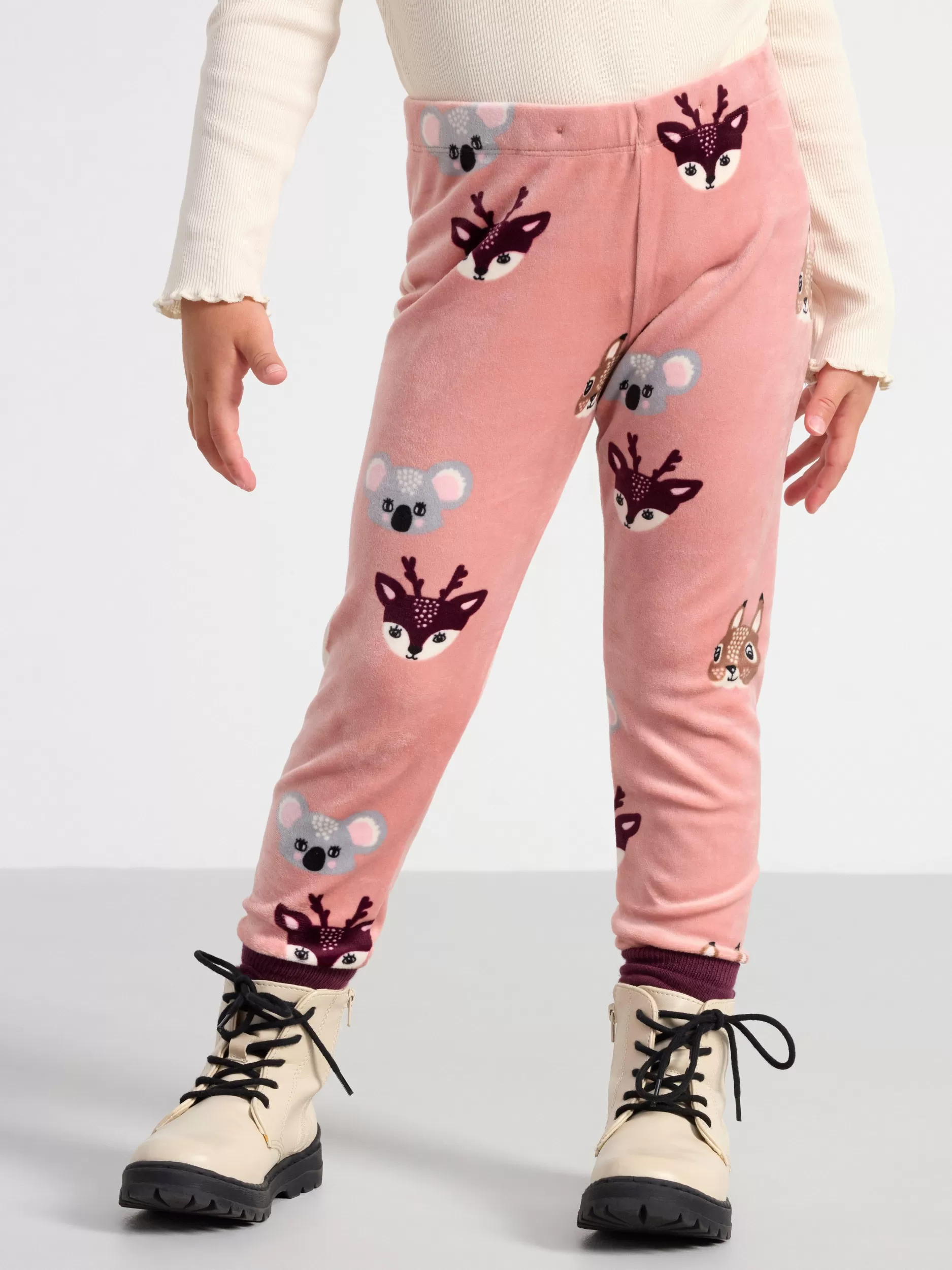 Lindex Bukser & Leggings<Velurleggings Med Dyr Dusty Pink