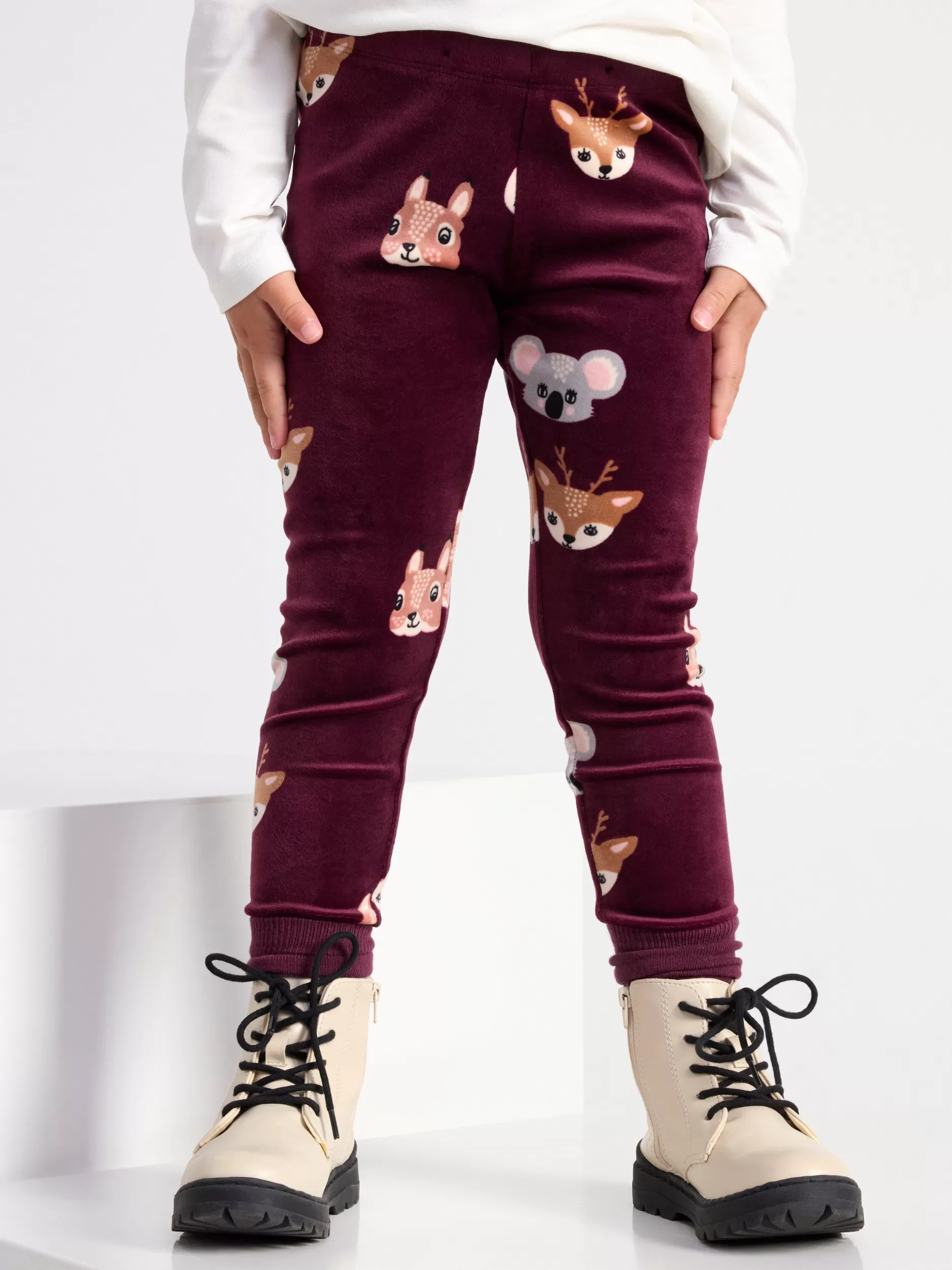 Lindex Bukser & Leggings<Velurleggings Med Dyr Dark Lilac