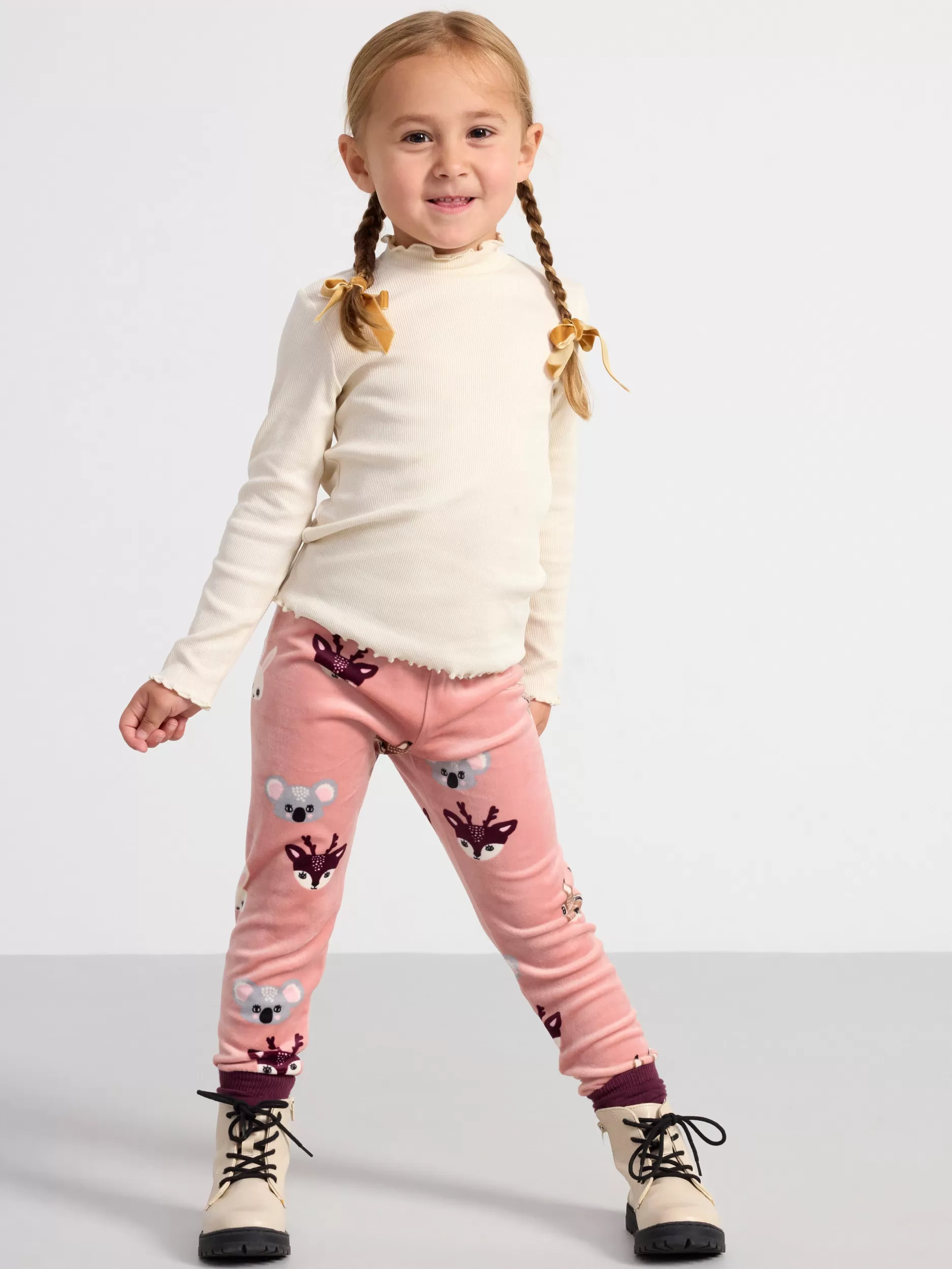 Lindex Bukser & Leggings<Velurleggings Med Dyr Dusty Pink