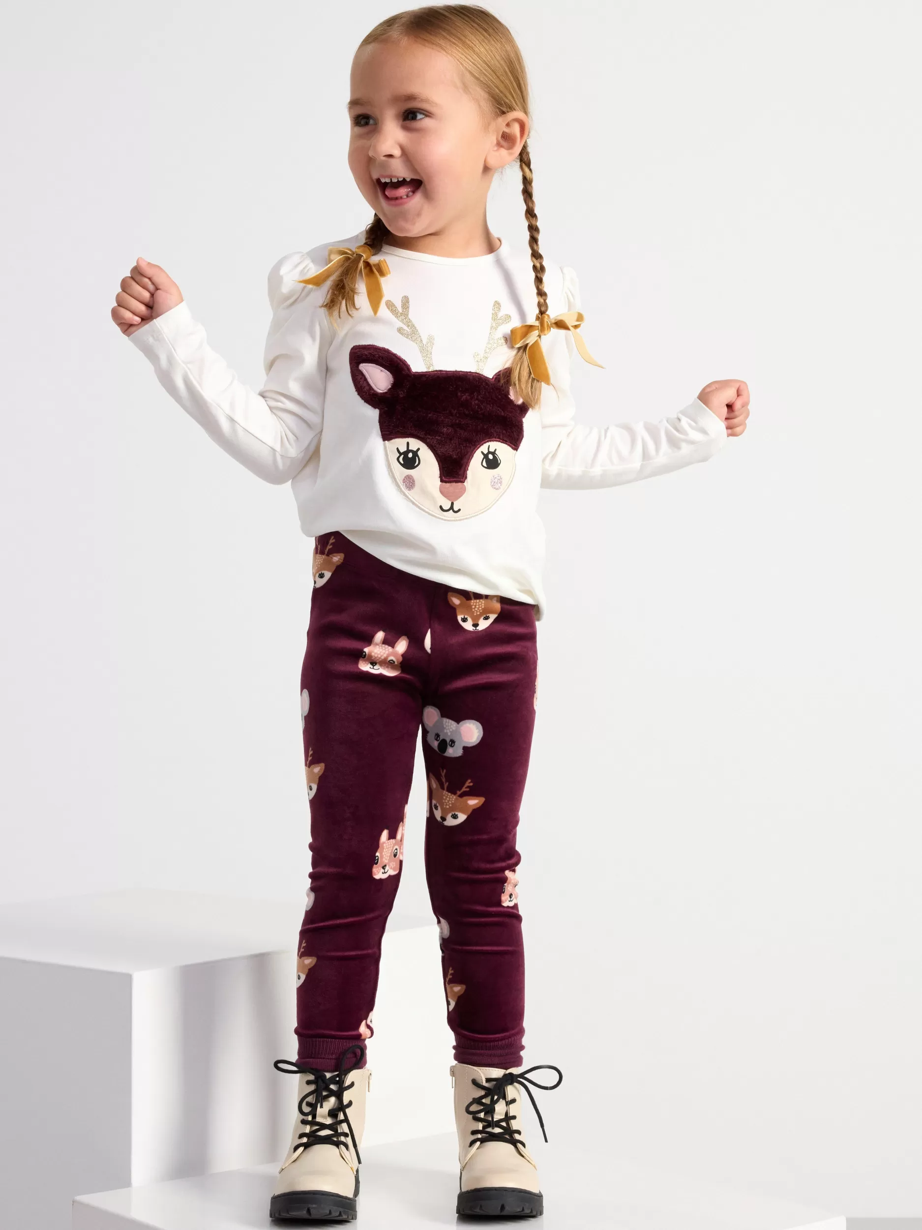 Lindex Bukser & Leggings<Velurleggings Med Dyr Dark Lilac