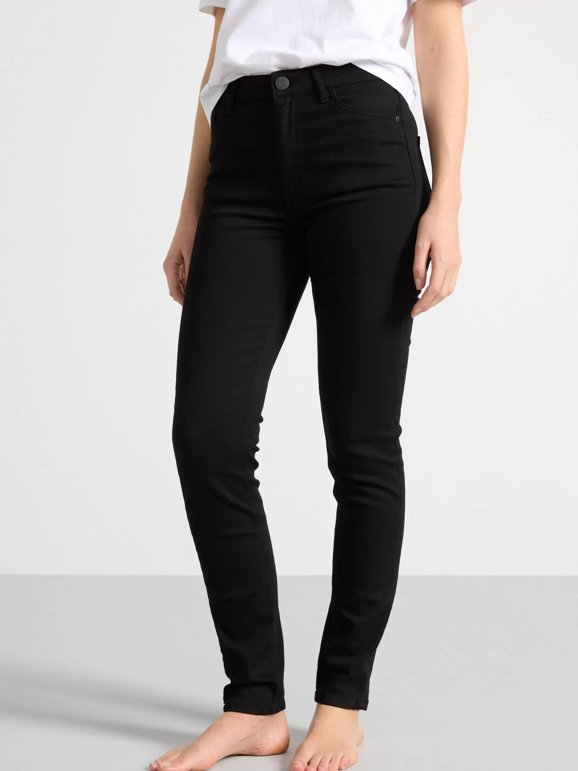 Lindex Jeans<Vera Smale Jeans Med Hoyt Liv Black