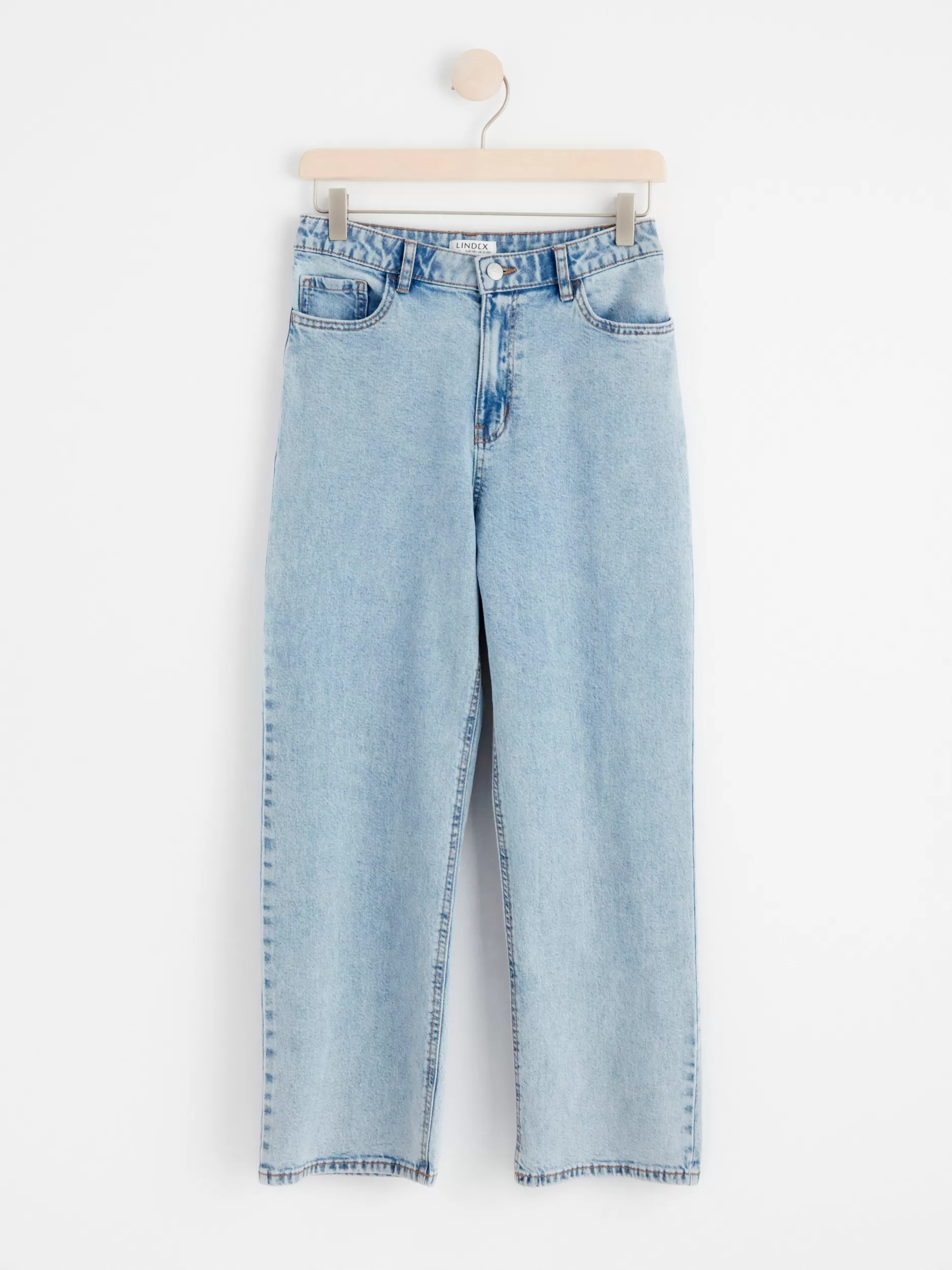 Lindex Jeans<Vide Vanja-Jeans Med Hoyt Liv Og Avkortede Ben Light Denim