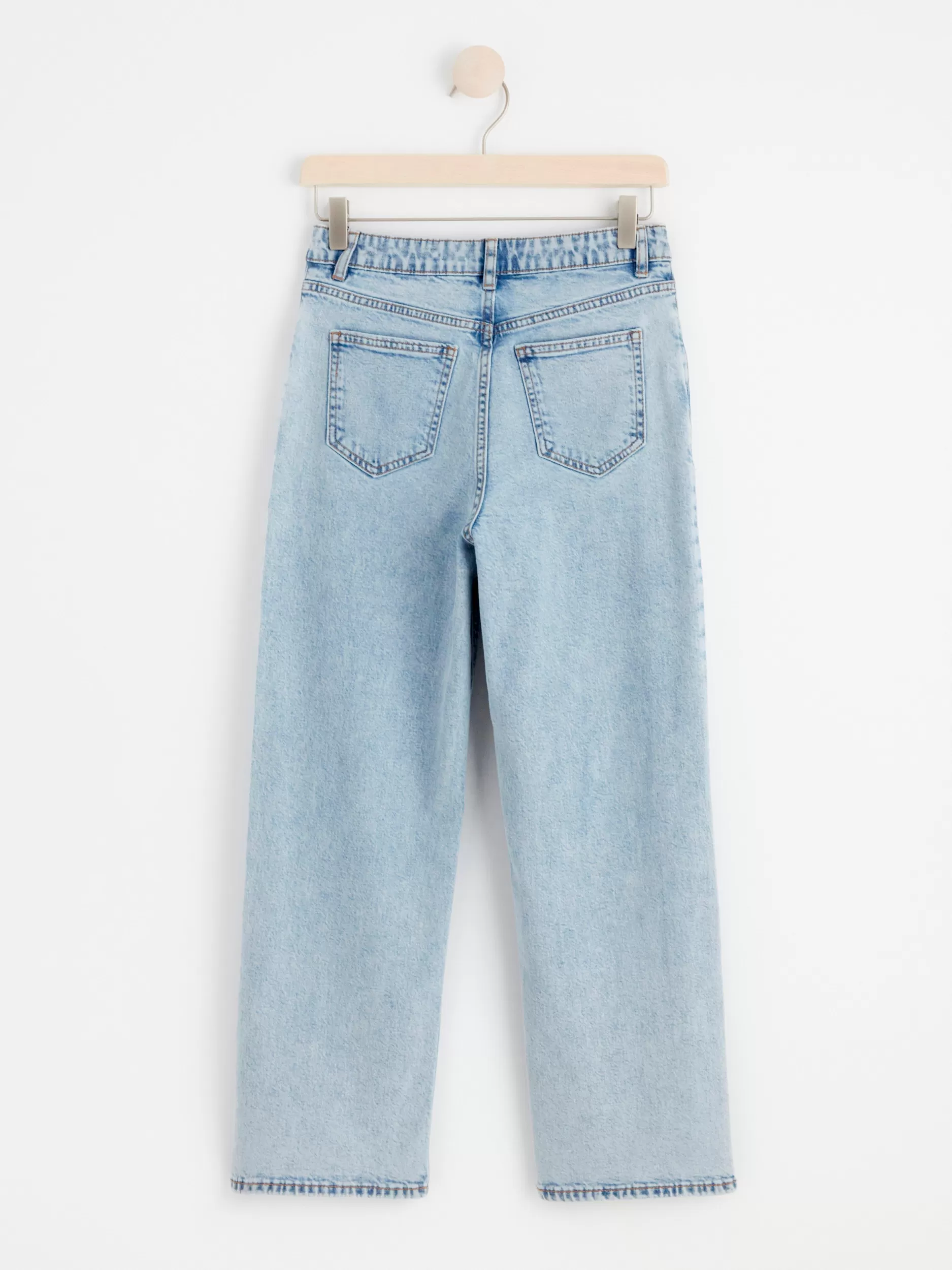 Lindex Jeans<Vide Vanja-Jeans Med Hoyt Liv Og Avkortede Ben Light Denim